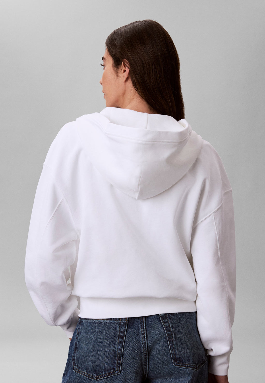 STANDARD LOGO HOODIE - Sweatshirt zippé - blanc vif