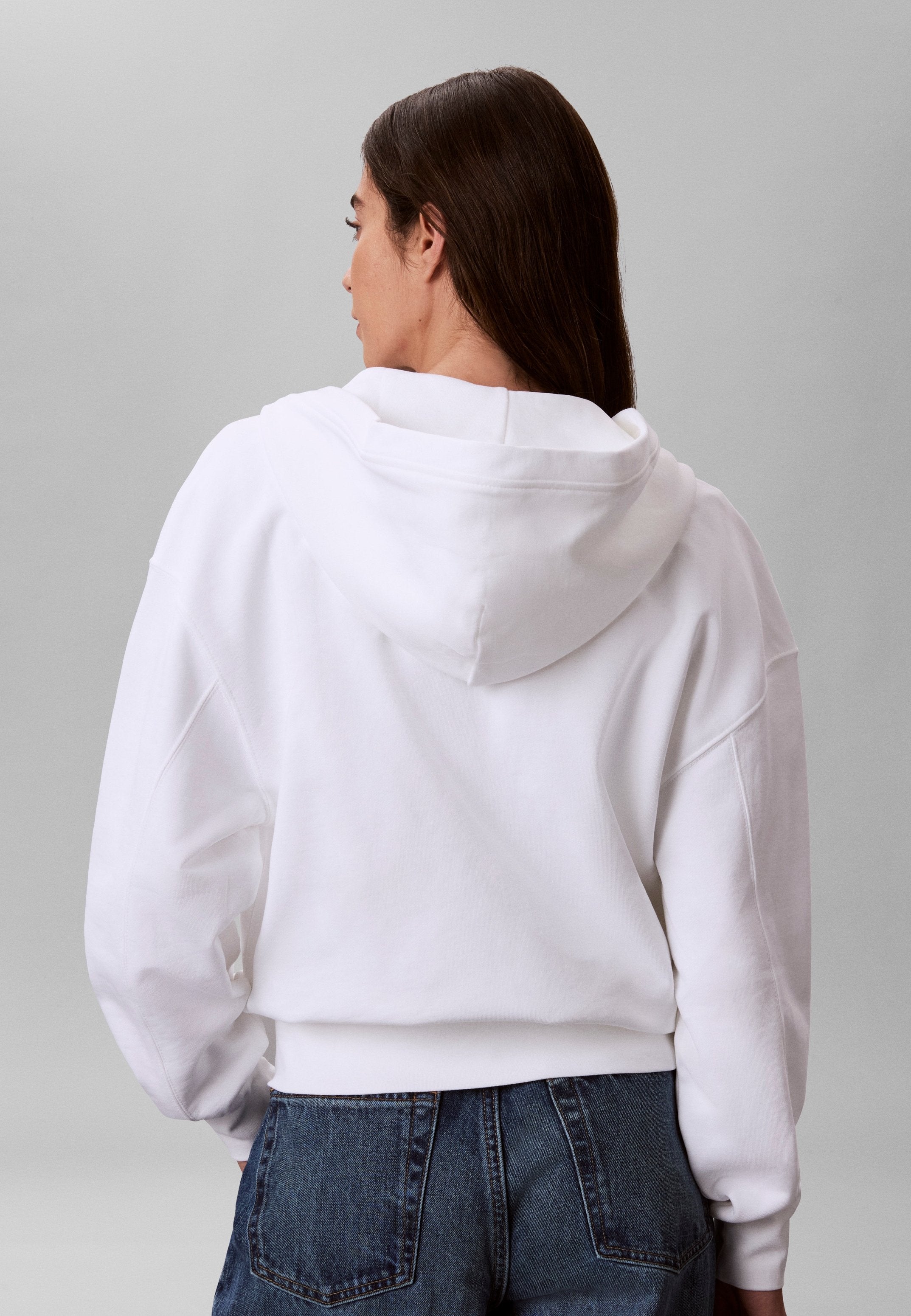 STANDARD LOGO HOODIE - Sweatshirt zippé - blanc vif