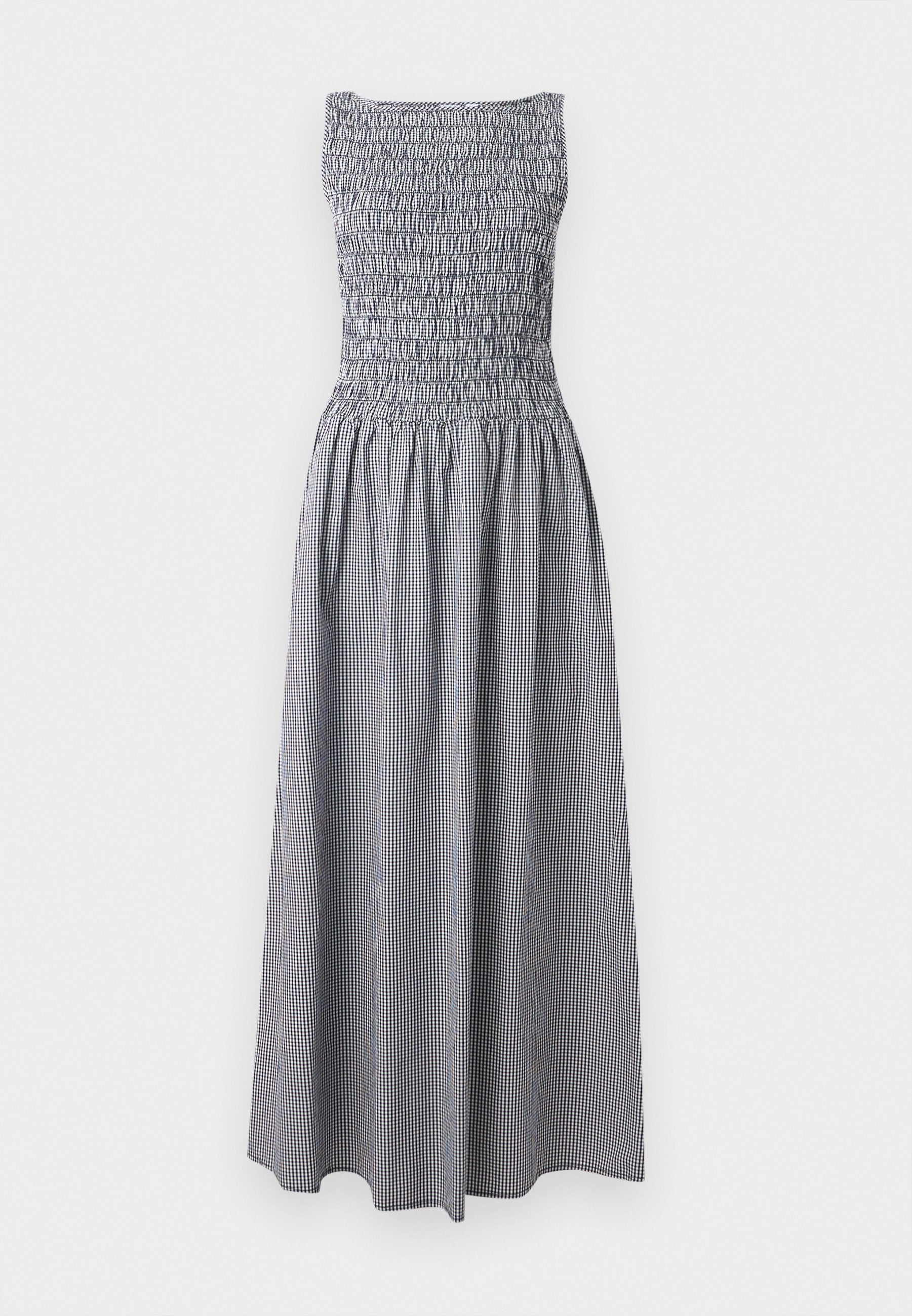 SMOCKED APRON DRESS - Day dress - navy