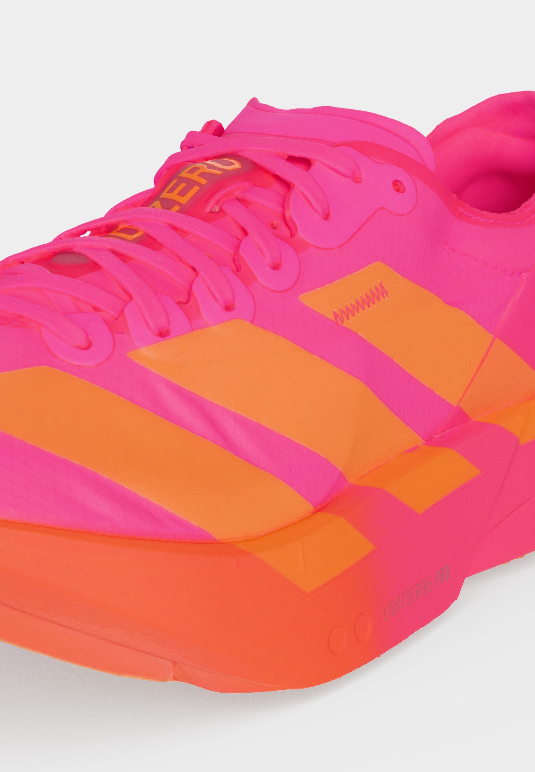 ADIZERO ADIOS PRO 4 - Chaussures de running sur route - rose vif/orange vif/fer métallisé