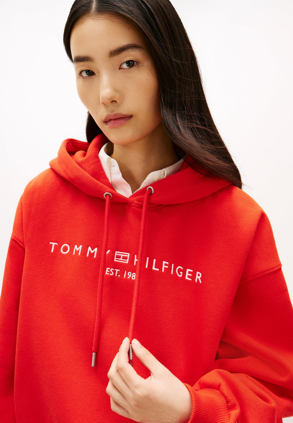 FLEX FLEECE LOGO EMBROIDERY RELAXED HOODY - Hoodie - fireworks