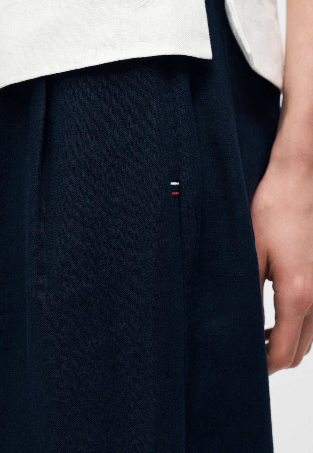TAILORED WIDE LEG - Trousers - dark night navy