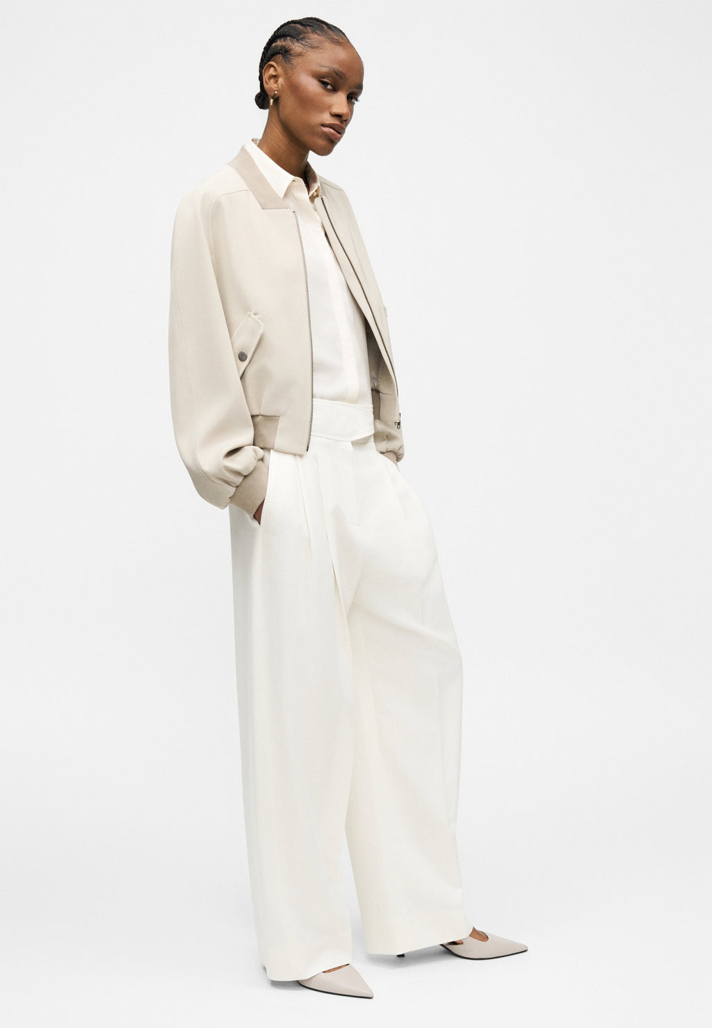 TALILY - Trousers - open white