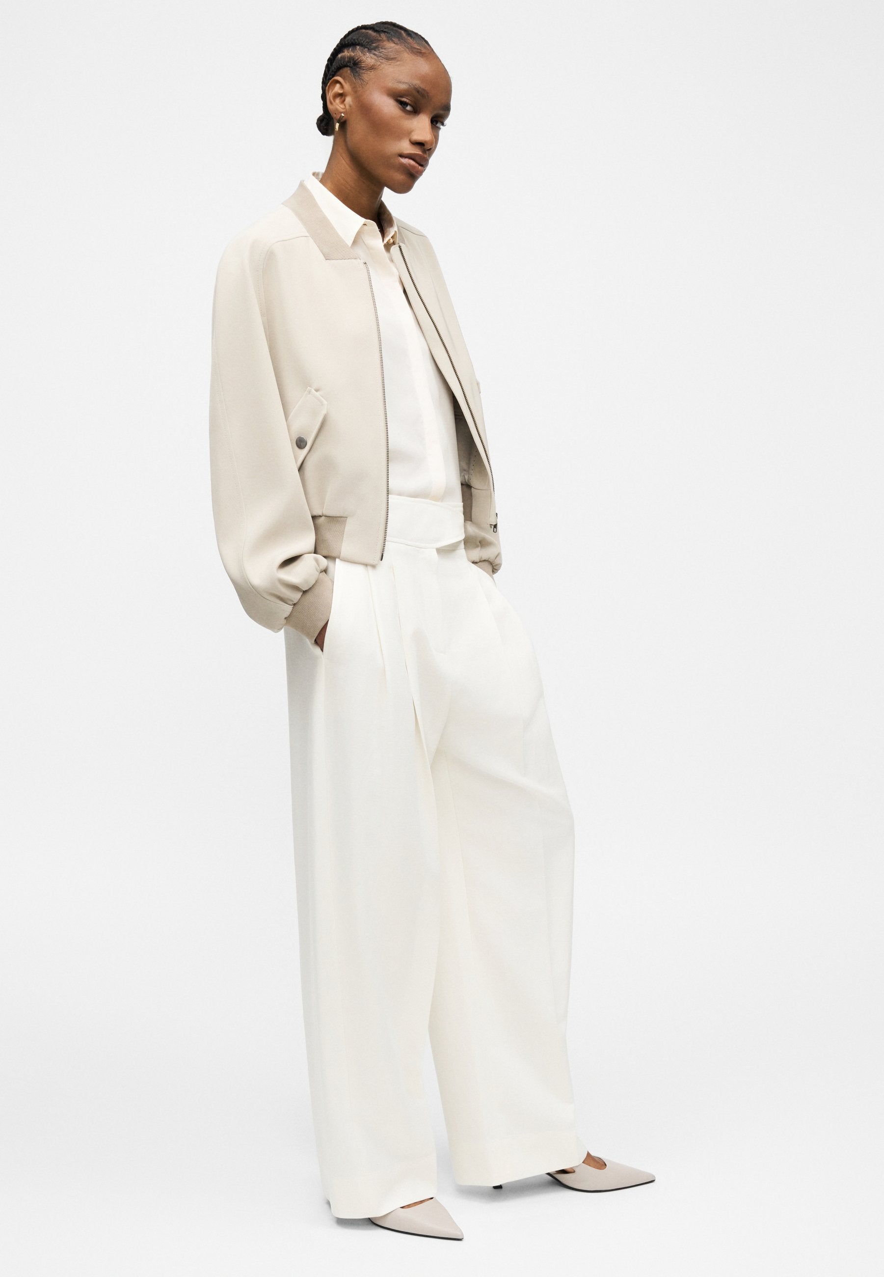 TALILY - Trousers - open white