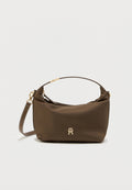 TH MONOGRAM PLAQUE CROSSBODY BAG - Handbag - nordic taupe