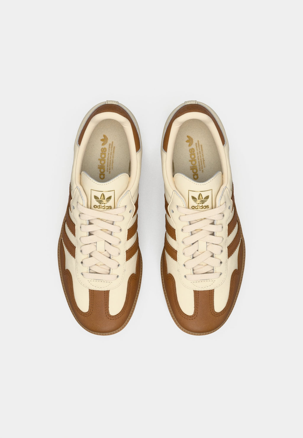 SAMBA OG - Trainers - white/dusky bronze/gold-coloured metallic