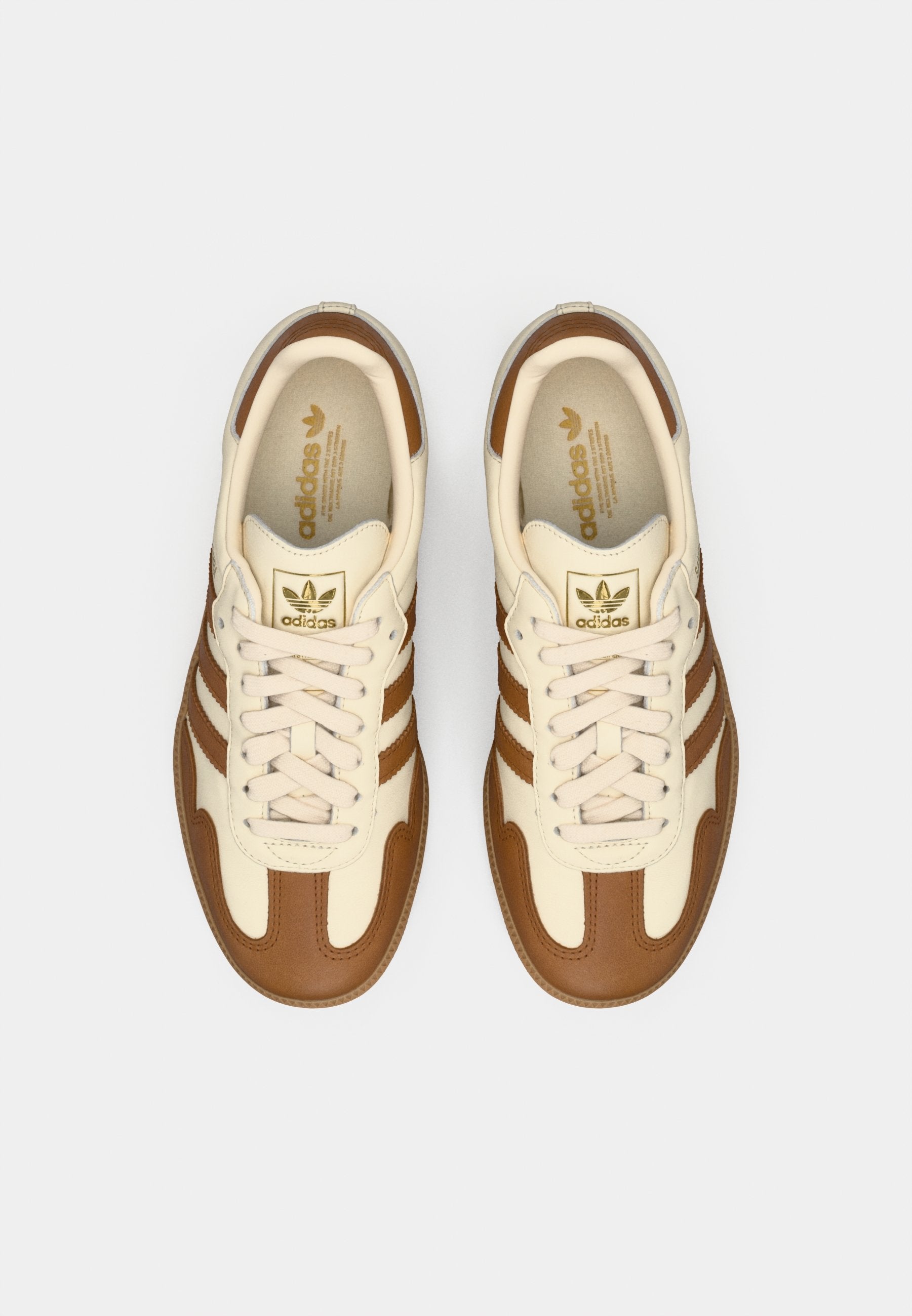 SAMBA OG - Trainers - white/dusky bronze/gold-coloured metallic