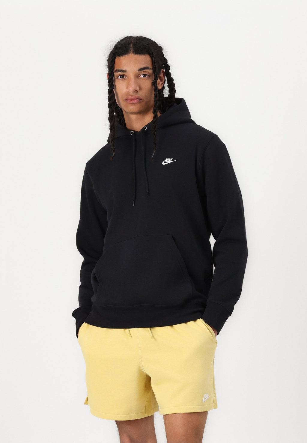 CLUB HOODIE - Sweat à capuche - noir noir/blanc