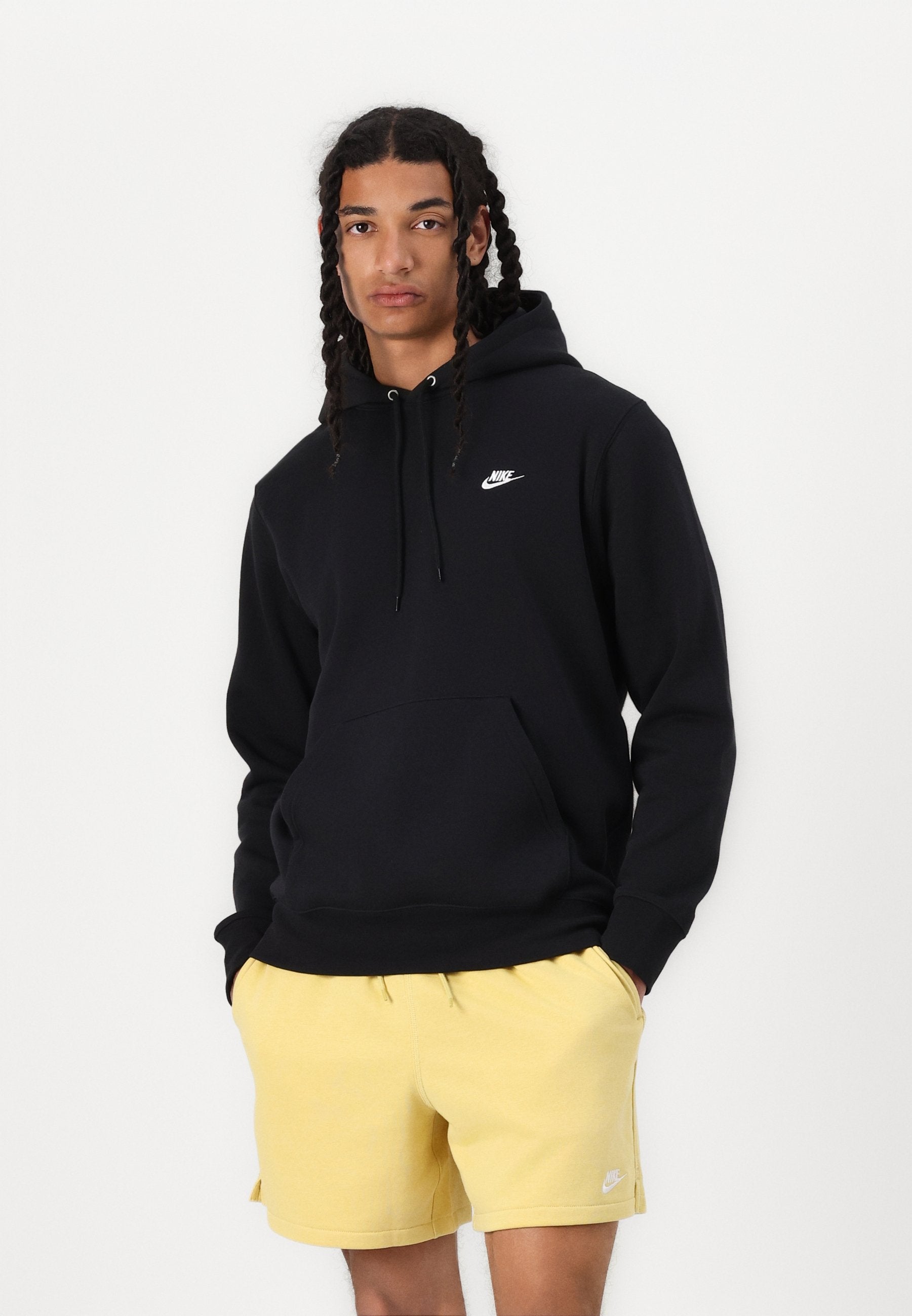 CLUB HOODIE - Sweat à capuche - noir noir/blanc