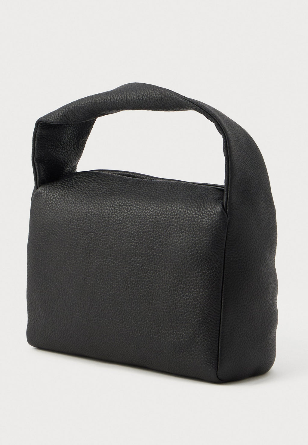 CITY LEATHER TWIST HANDLE BAG - Handbag - black