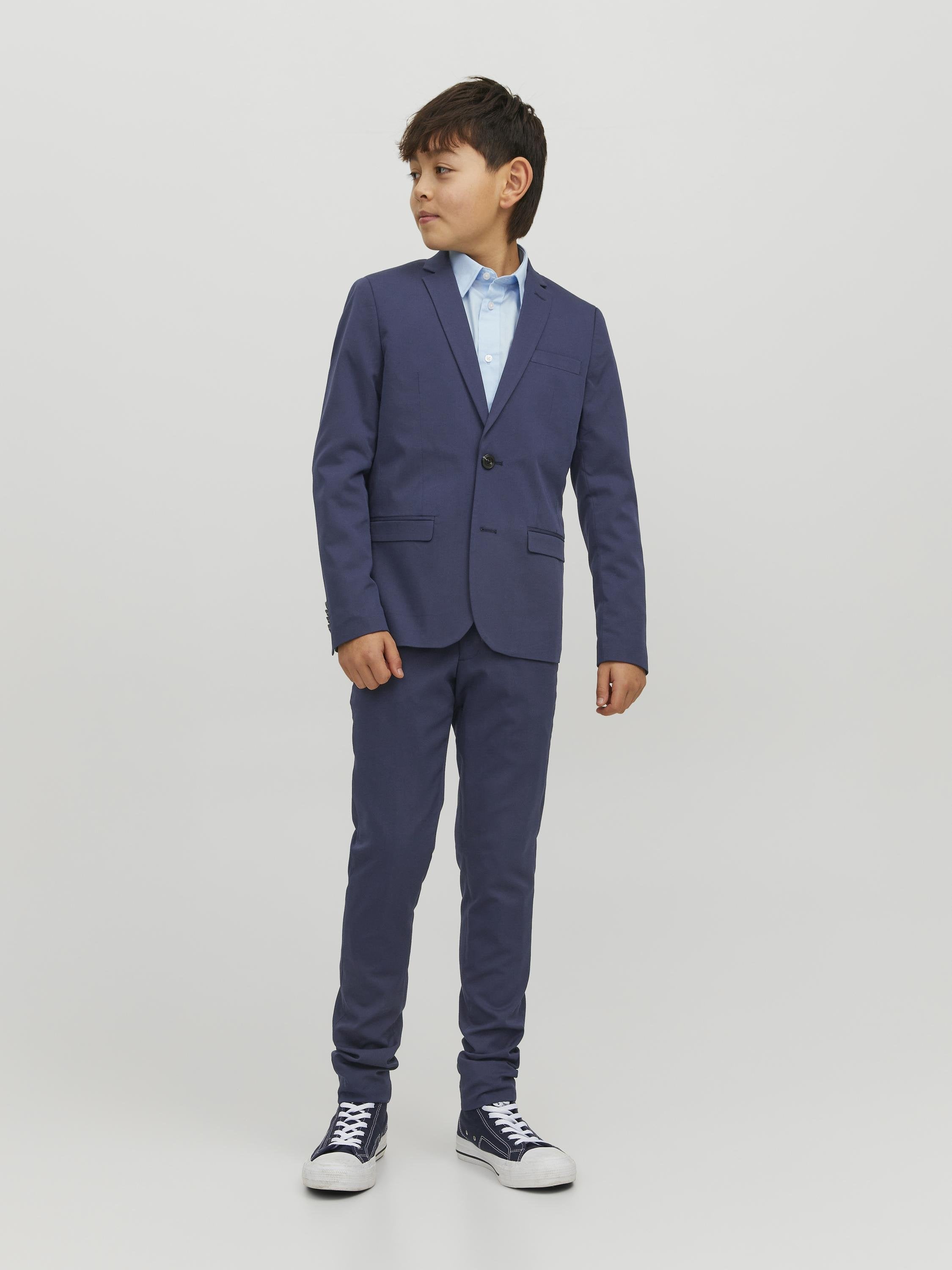 Single-breasted JPRSOLAR Junior - Suit jacket - medieval blue