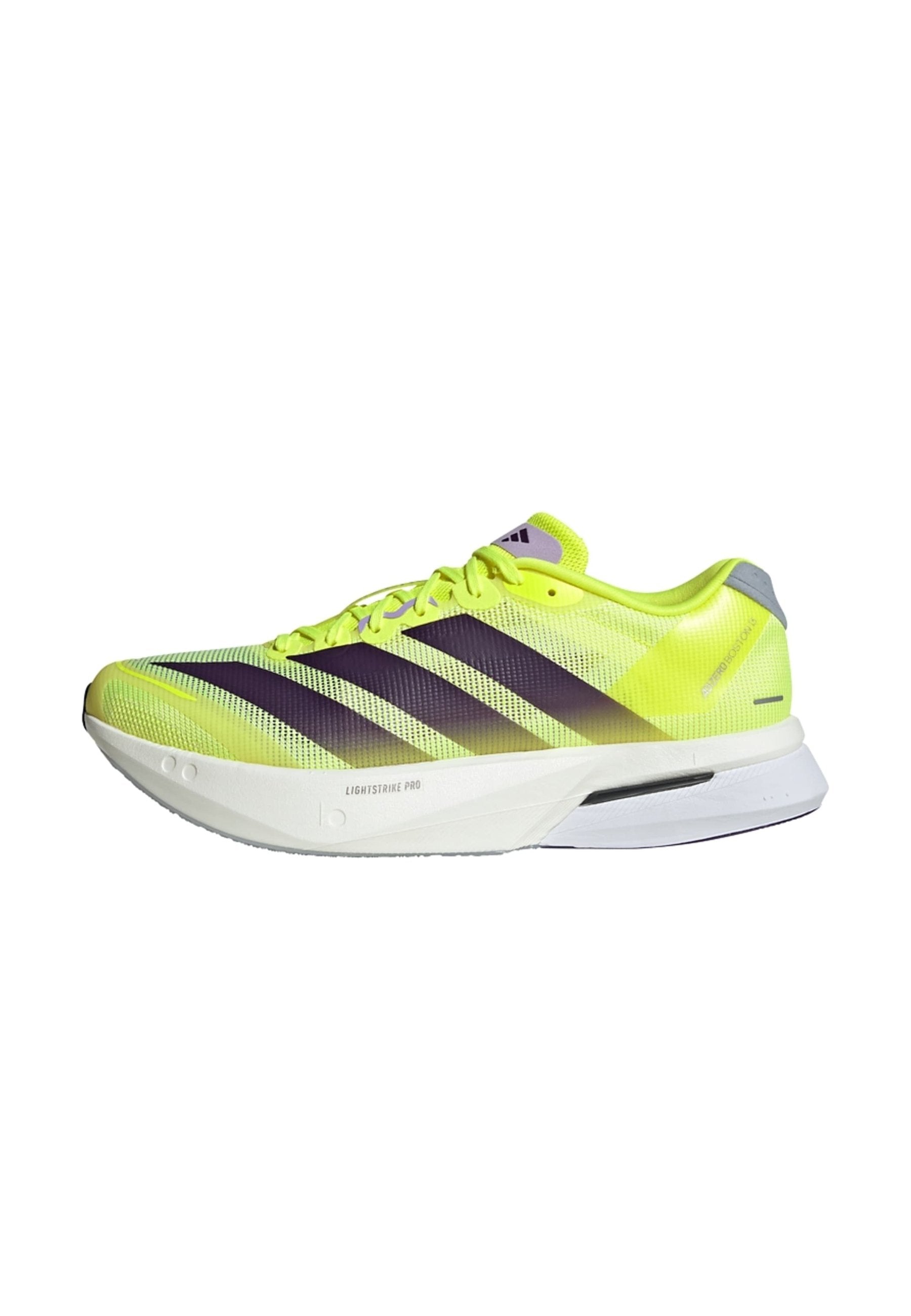 ADIZERO BOSTON 13 M - Road running shoes - solar yellow   aurora plum   powder plum