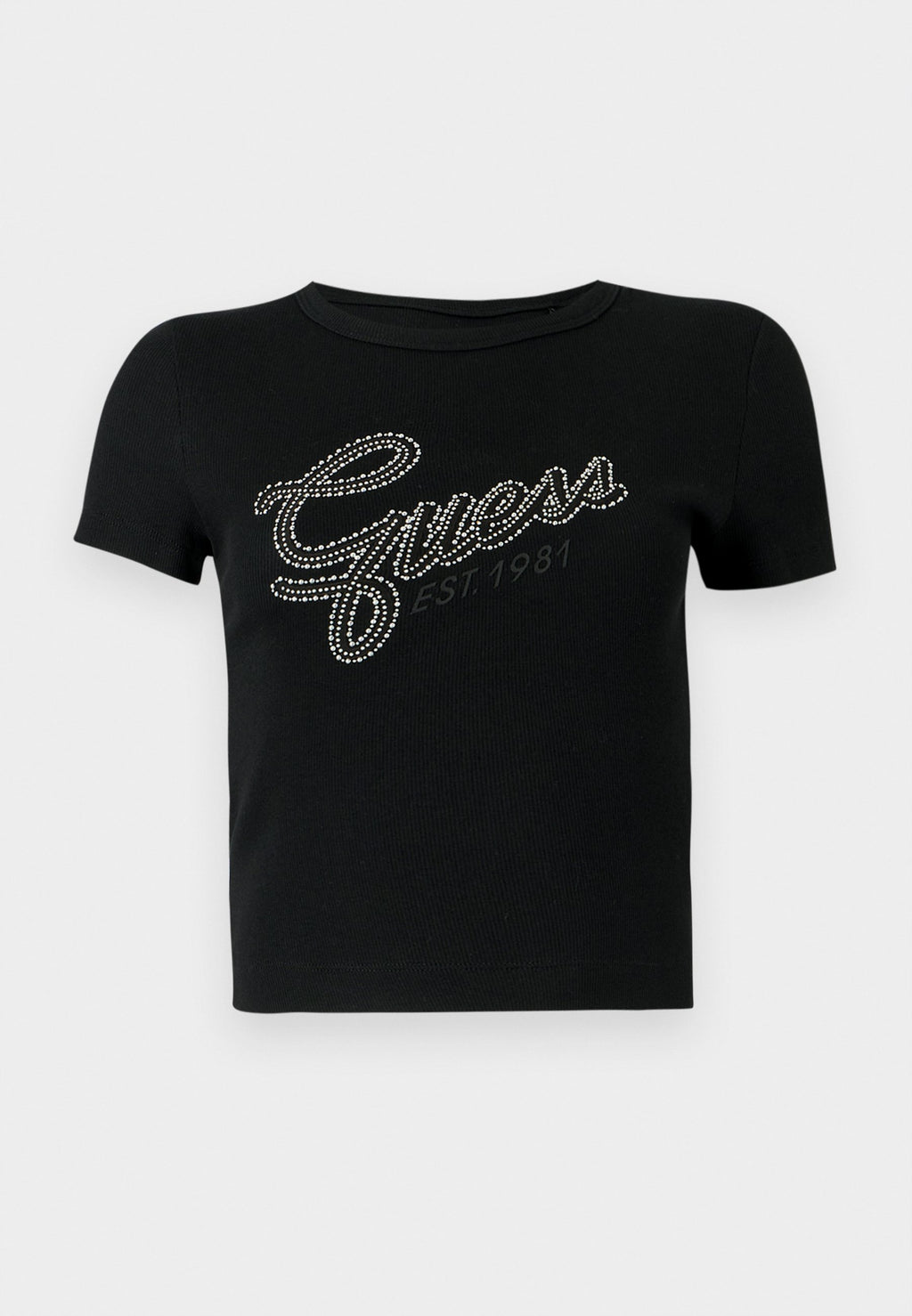 STUDS SCRIPT TEE - Print T-shirt - jet black