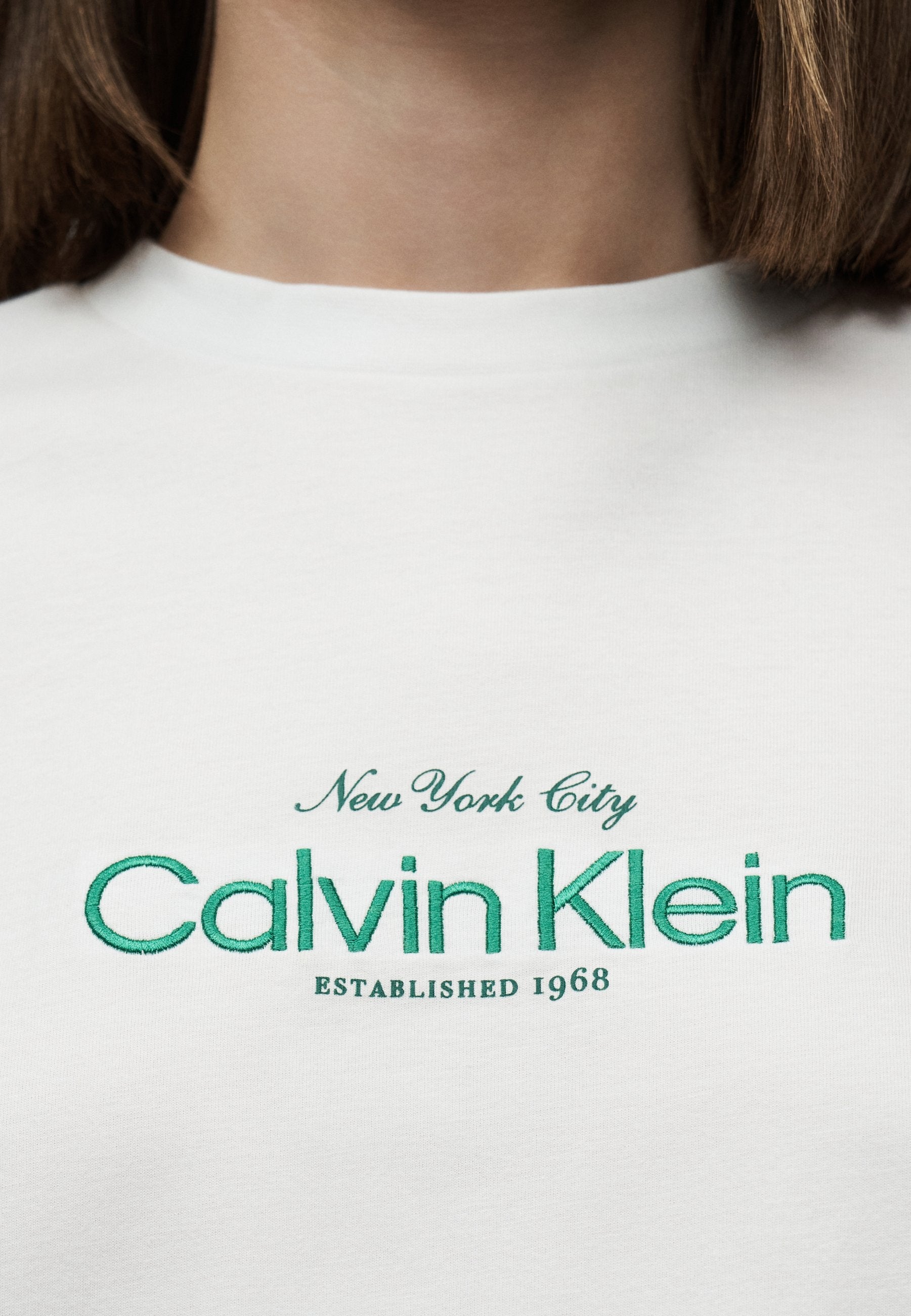 SS CLASSIC CK NYC LOGO TEE - T-shirt imprimé - blanc vif