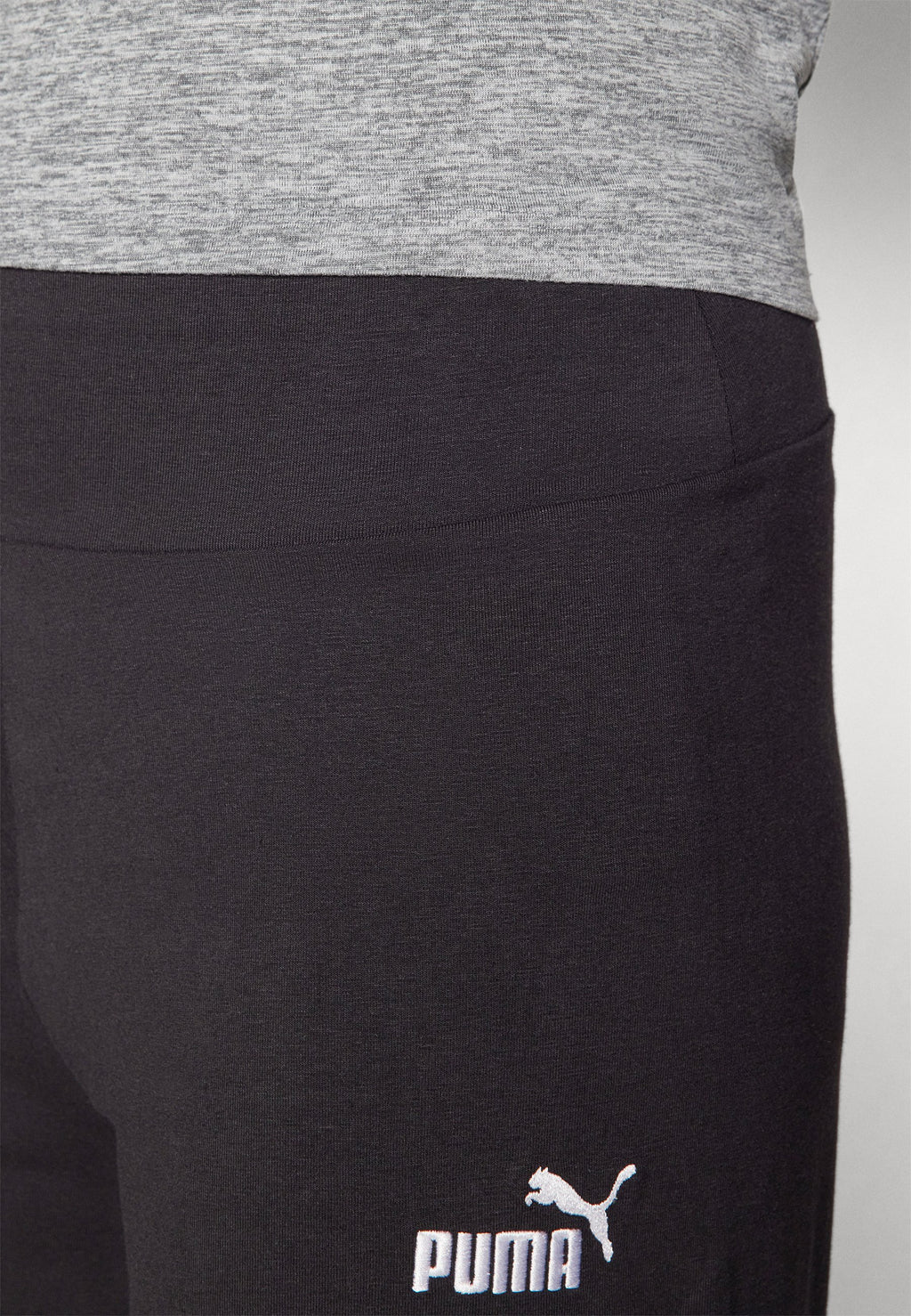 SMALL LOGO HIGH WAIST STRAIGHT LEGGINGS - Tracksuit bottoms - black