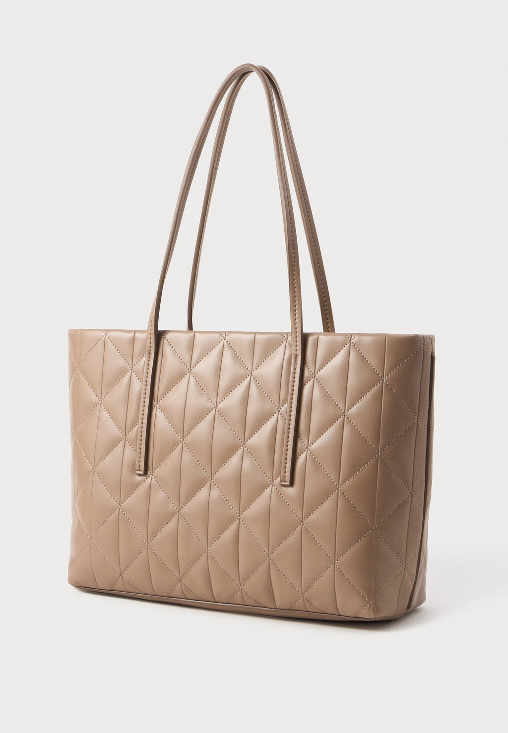 QUILTED SMALL TOTE - Handbag - desert taupe