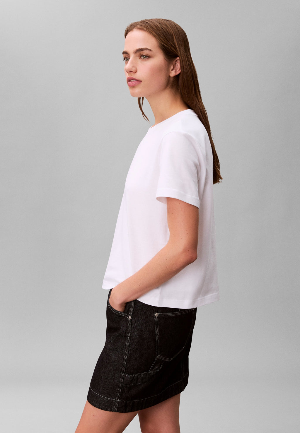 CLASSIC LOGO GRAP - Basic T-shirt - white
