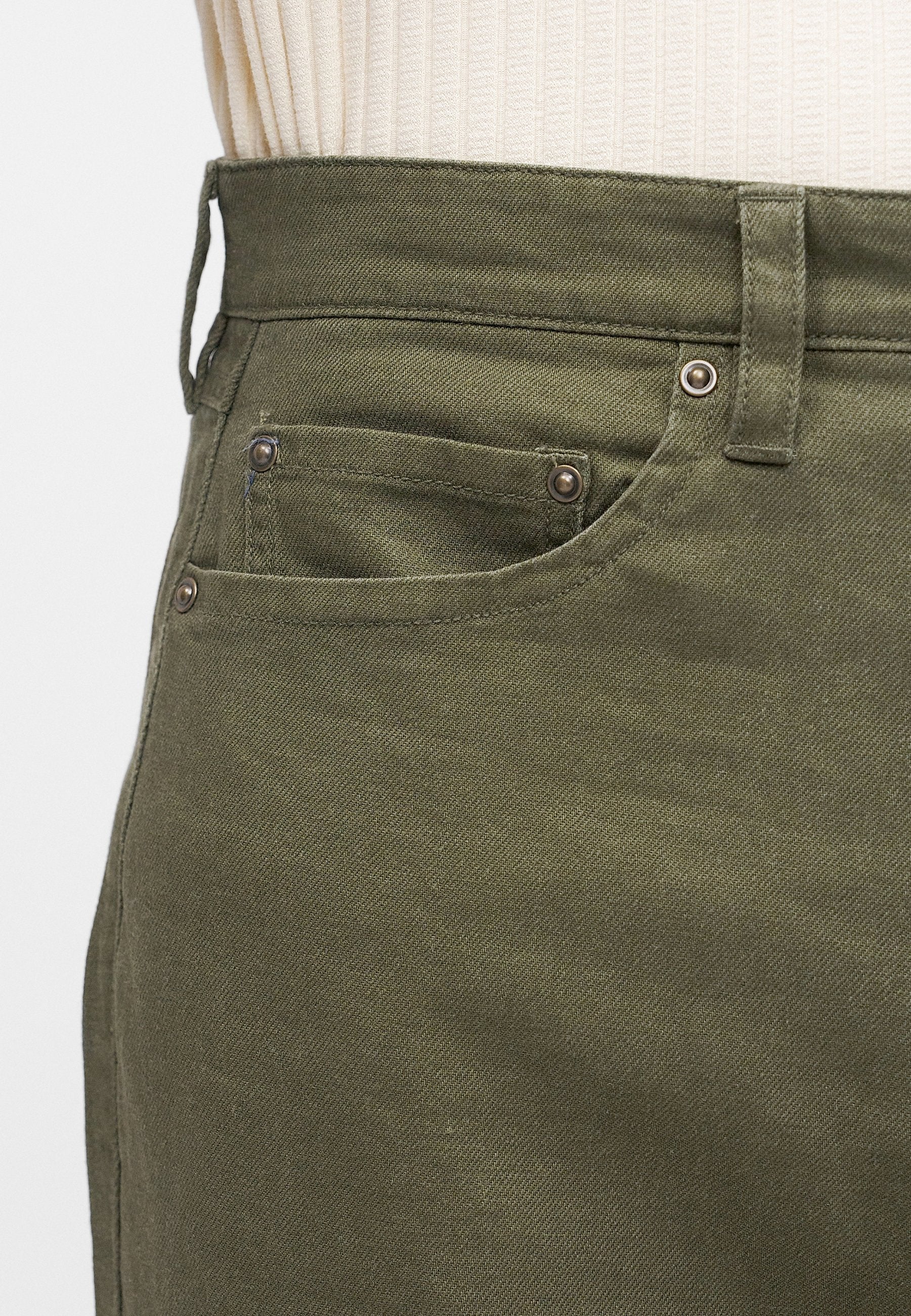 STRAIGHT - Trousers - green
