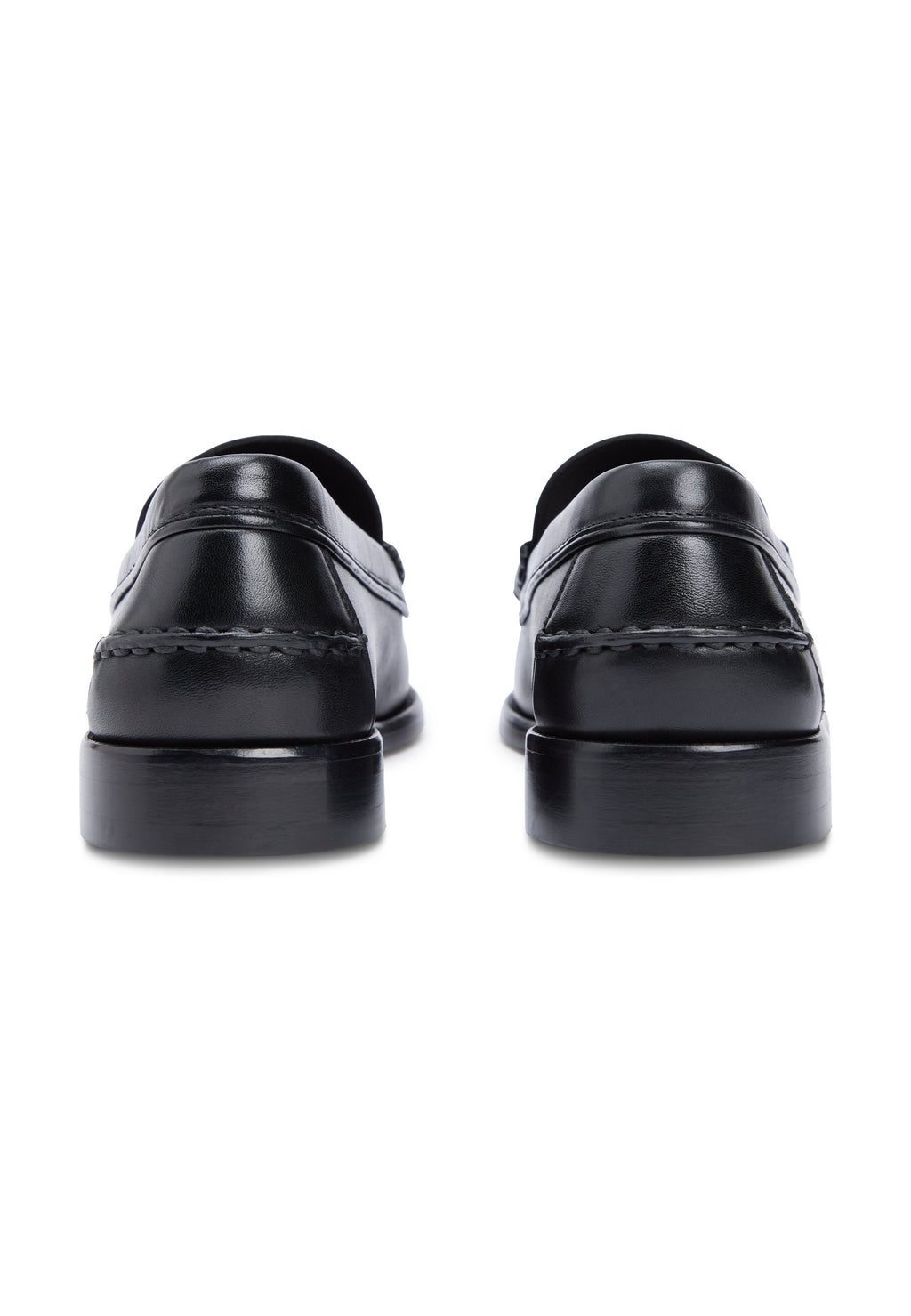 LEATHER COLOUR-BLOCKED LOAFERS - Slip-ons - black
