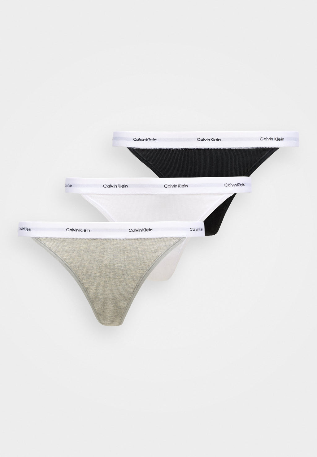 THONG STRETCH 3 PACK  - String - black/classic white/grey heather
