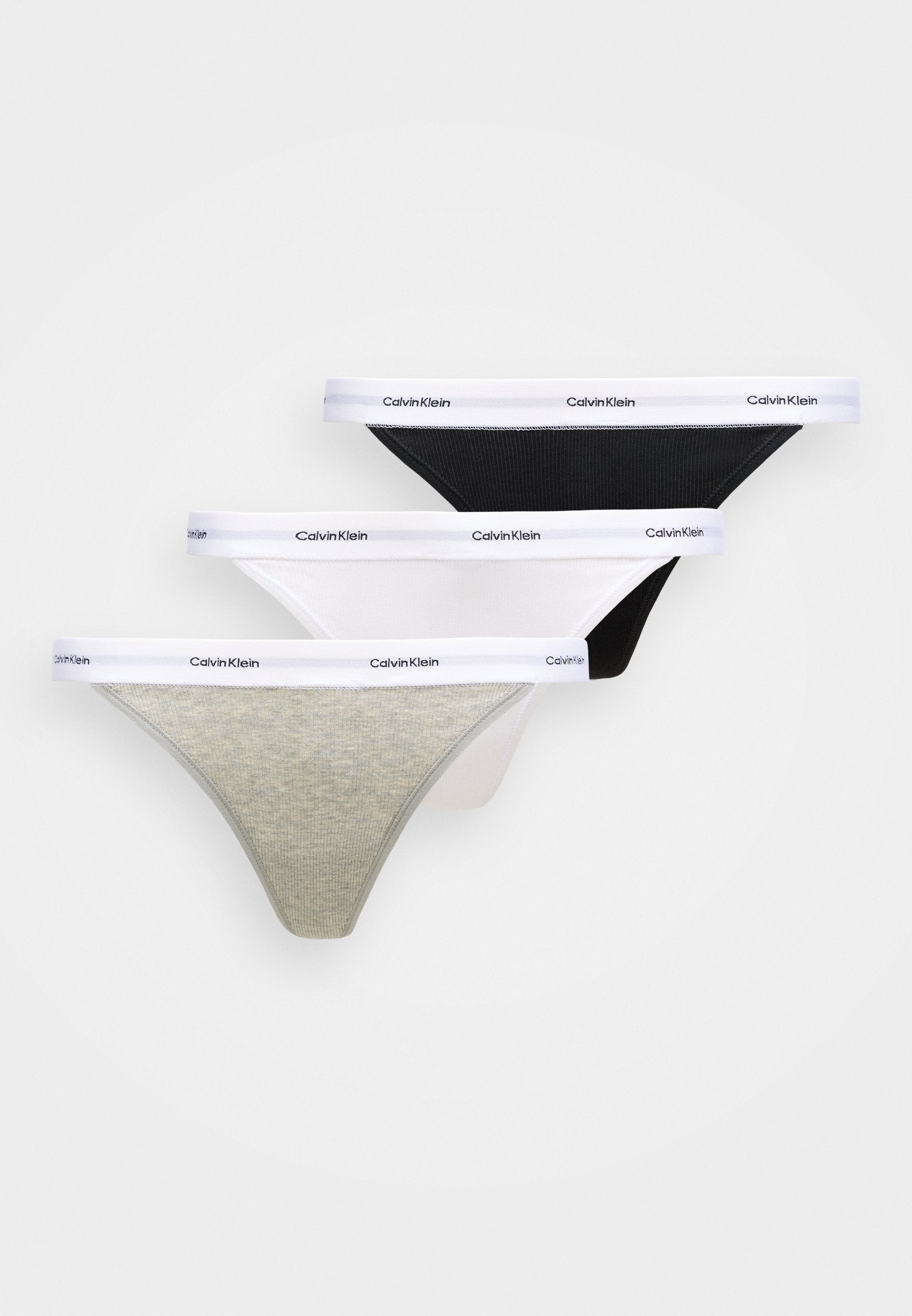 THONG STRETCH 3 PACK  - String - black/classic white/grey heather