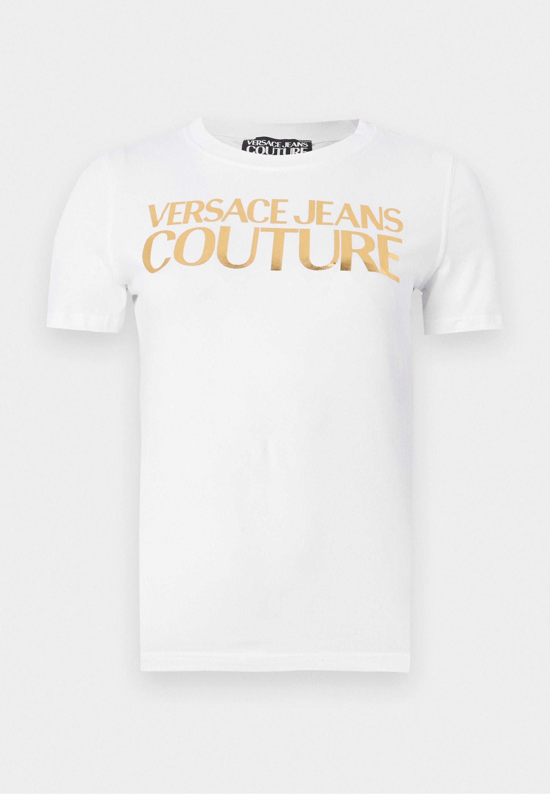 Print T-shirt - white/gold-coloured