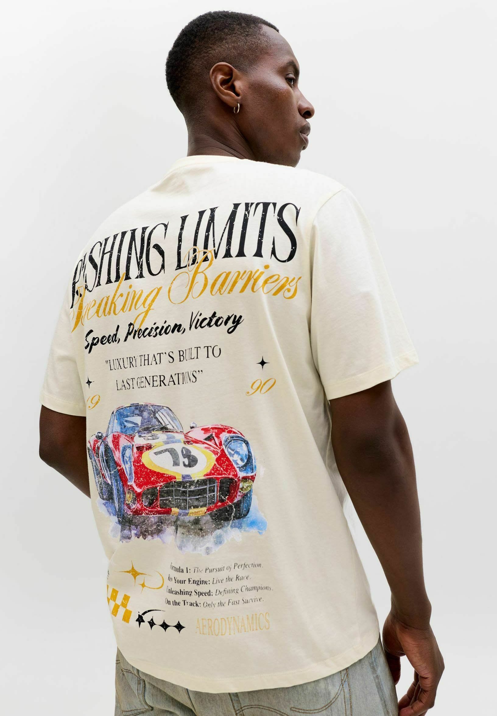 T- - Print T-shirt - antique white
