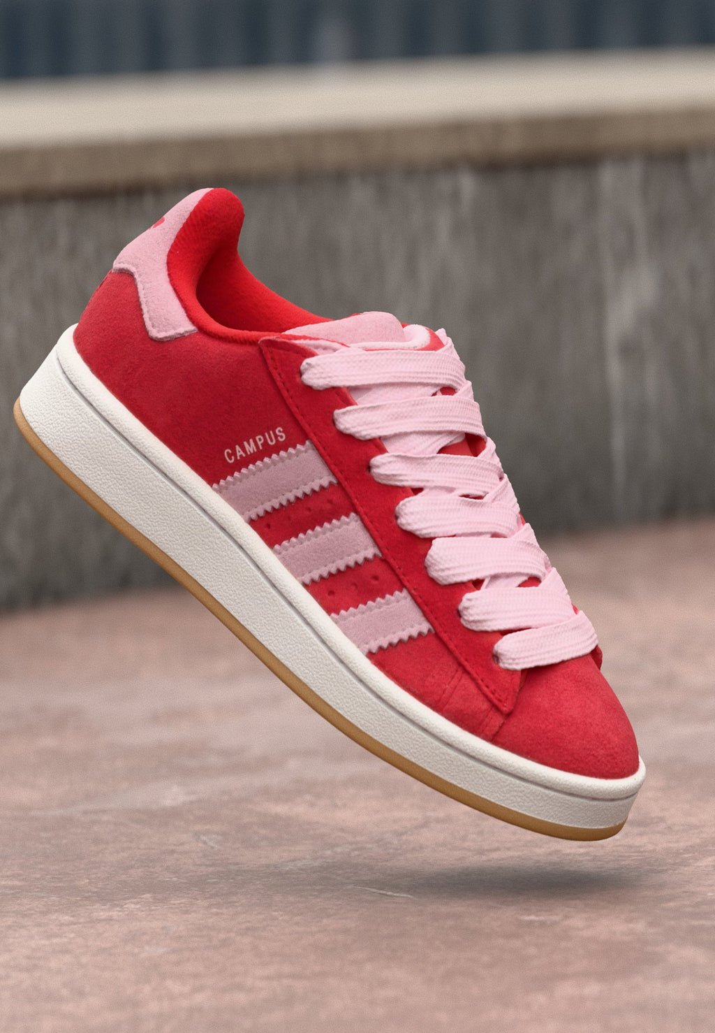 CAMPUS 00S DOUBLE W - Trainers - better scarlet/clear pink/footwear white