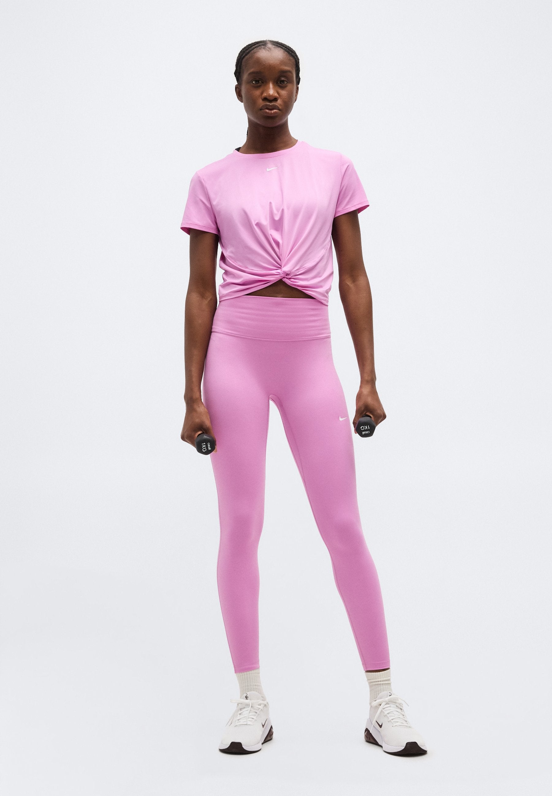 ONE TIGHT - Leggings - light magenta/white
