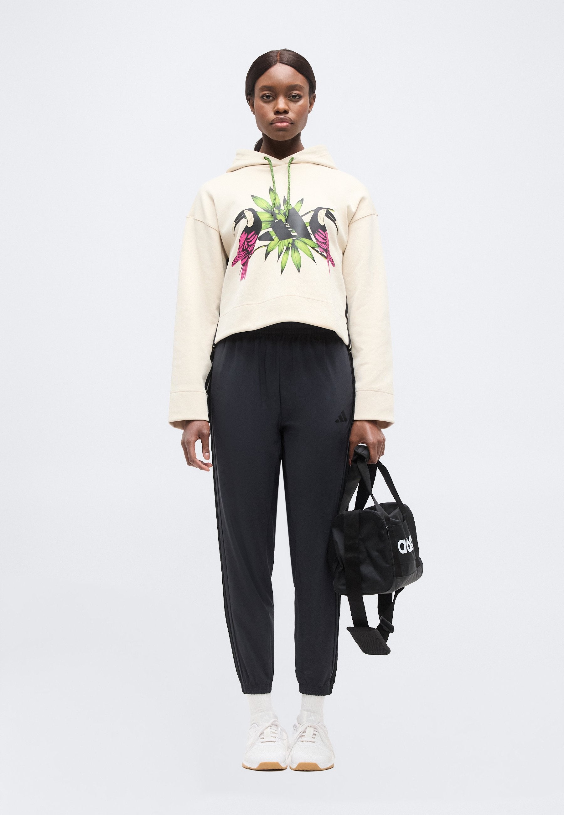ADIDAS X FARM RIO - Hoodie - beige/black