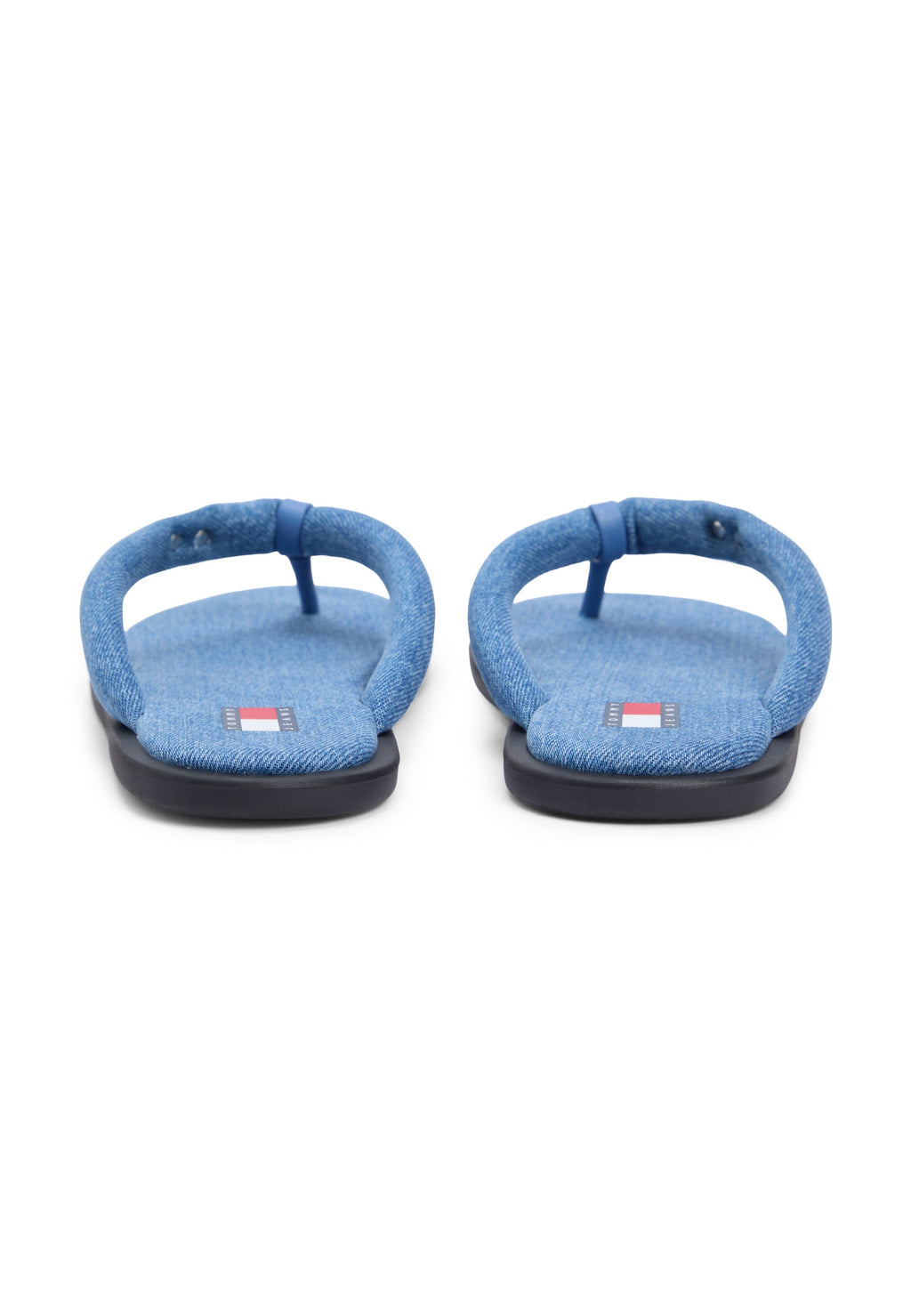 DENIM PADDED STRAP FLIP-FLOPS - Sandals - denim