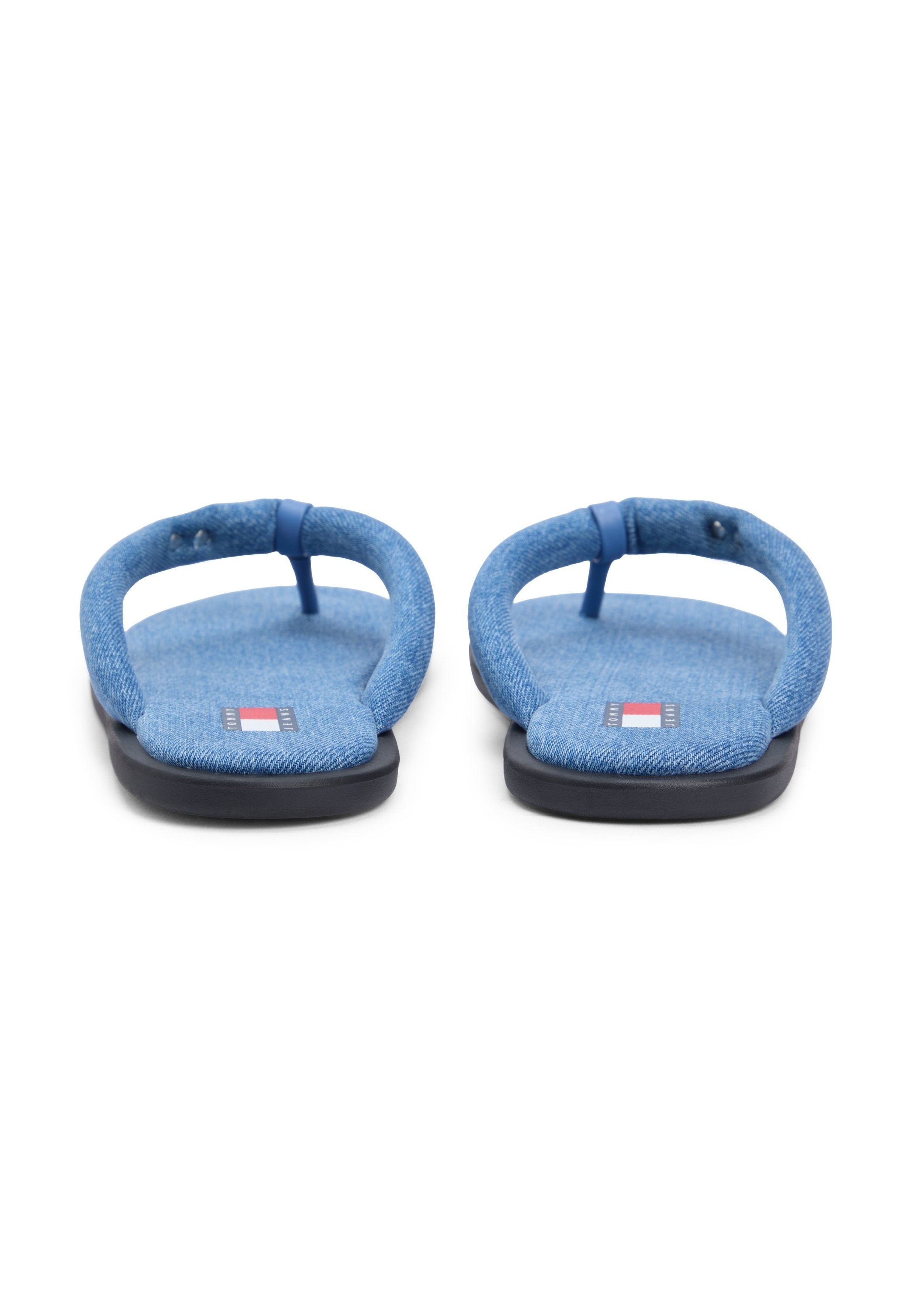 DENIM PADDED STRAP FLIP-FLOPS - Sandals - denim