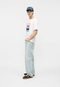 JJPERRY CREW NECK 5 PACK - Print T-shirt - atlantic deep/bright white/celestial blue/navy blazer/vetiver