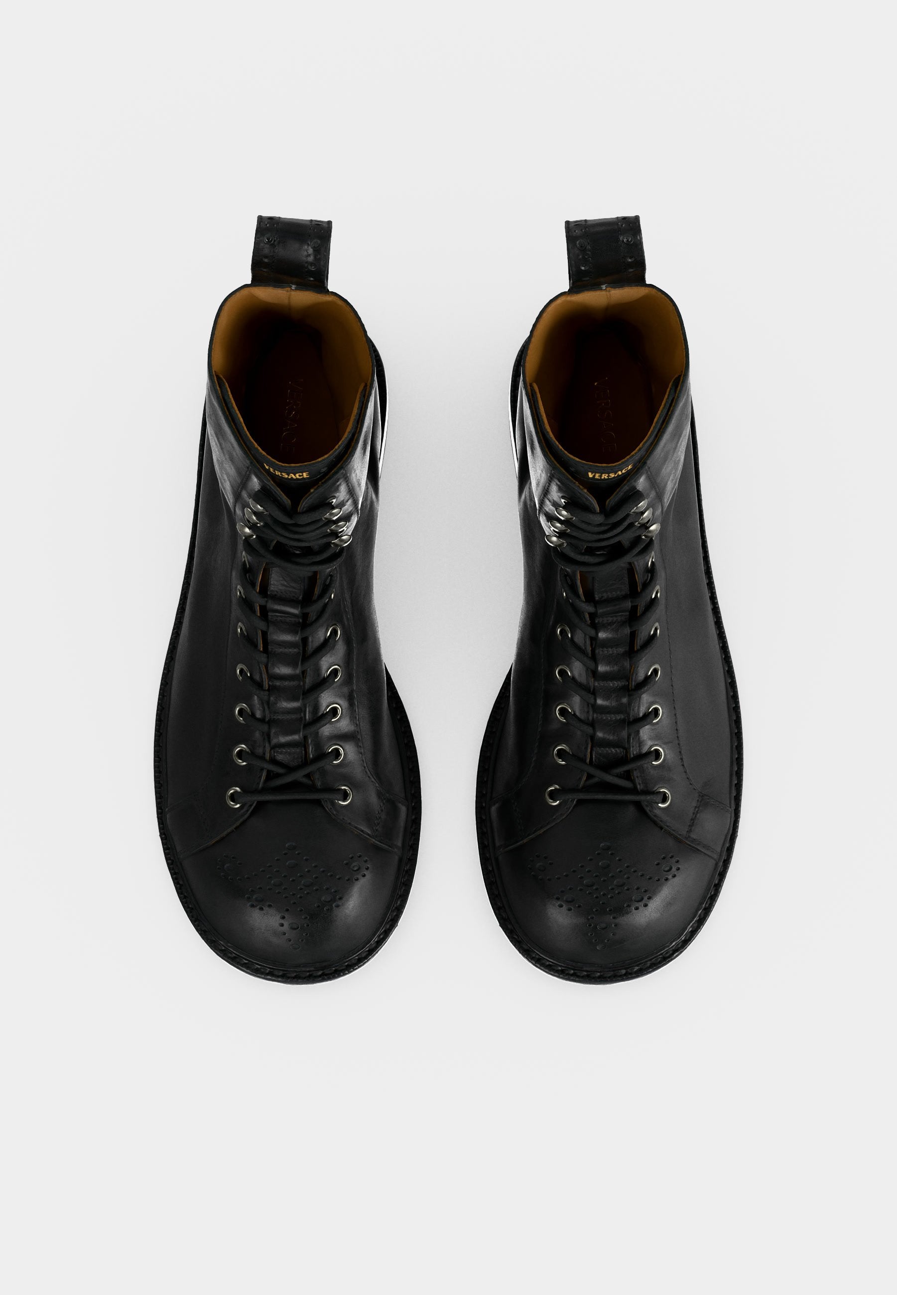 BOOTIES - Lace-up ankle boots - black/palladium-coloured