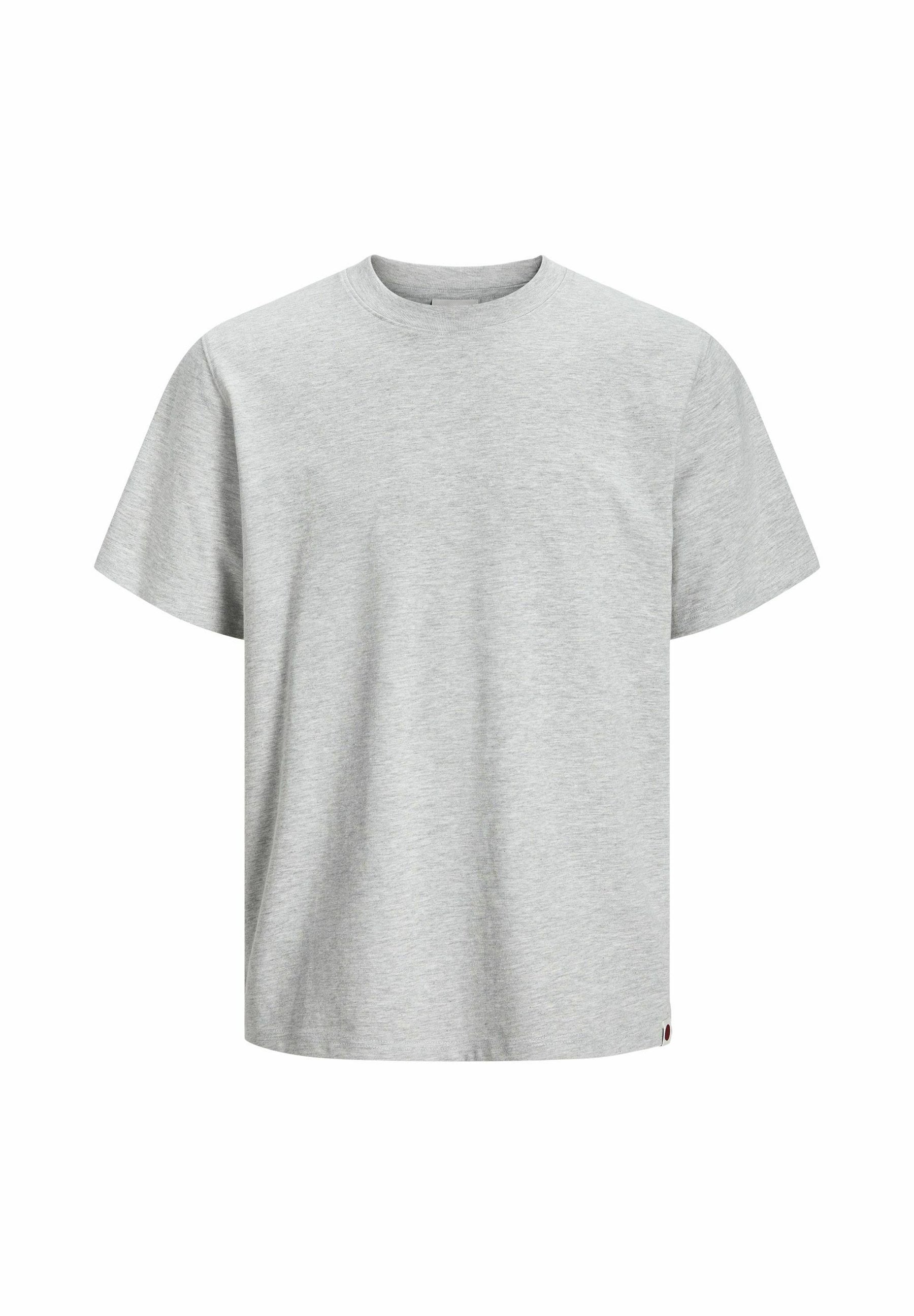 RUNDHALS  - Print T-shirt - light grey melange