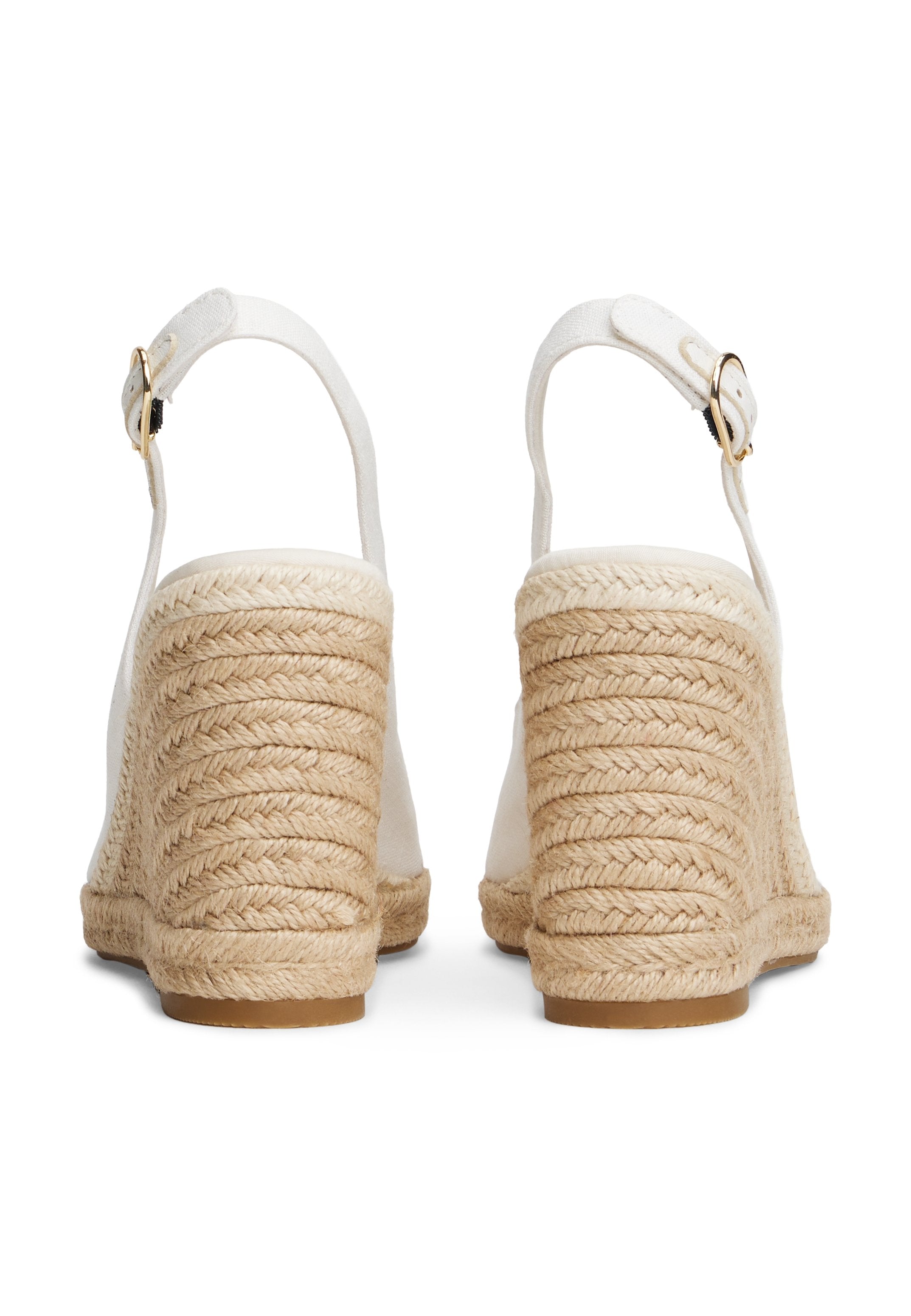 HEMP SLINGBACK WEDGE ESPADRILLES - صنادل علوية - إكرu