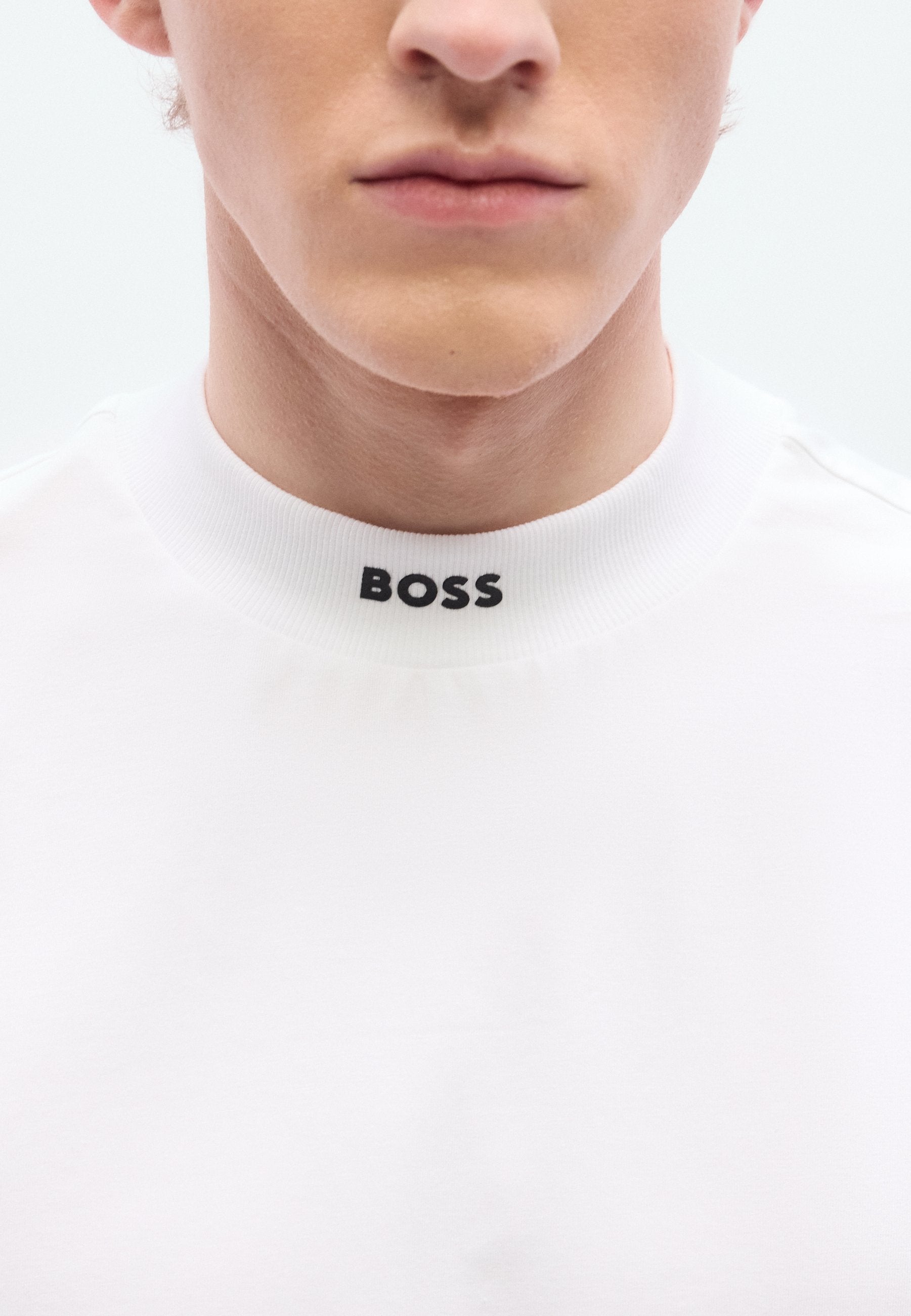 TEE COLLAR - Basic T-shirt - white
