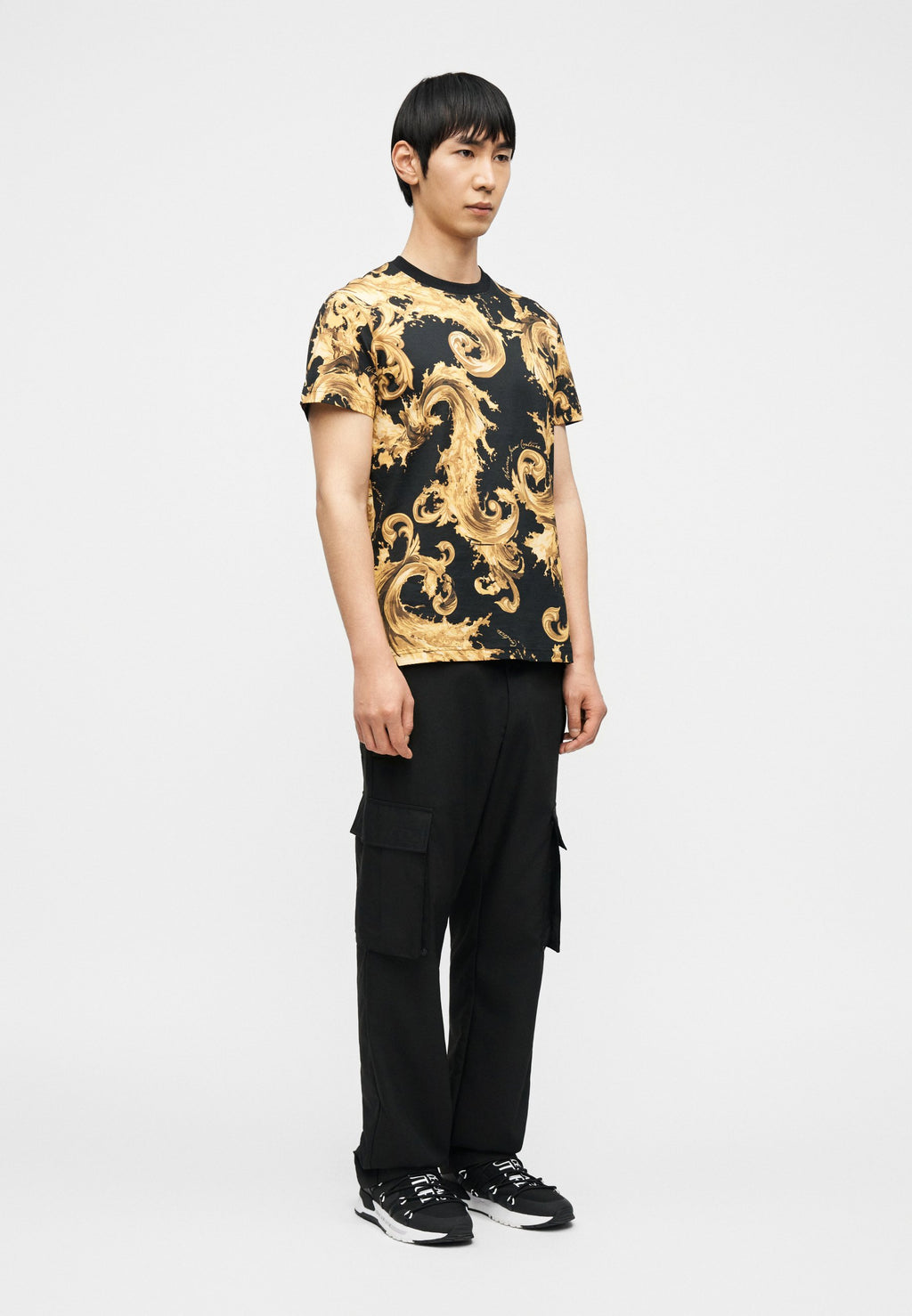 PRINT - Print T-shirt - black/gold-coloured