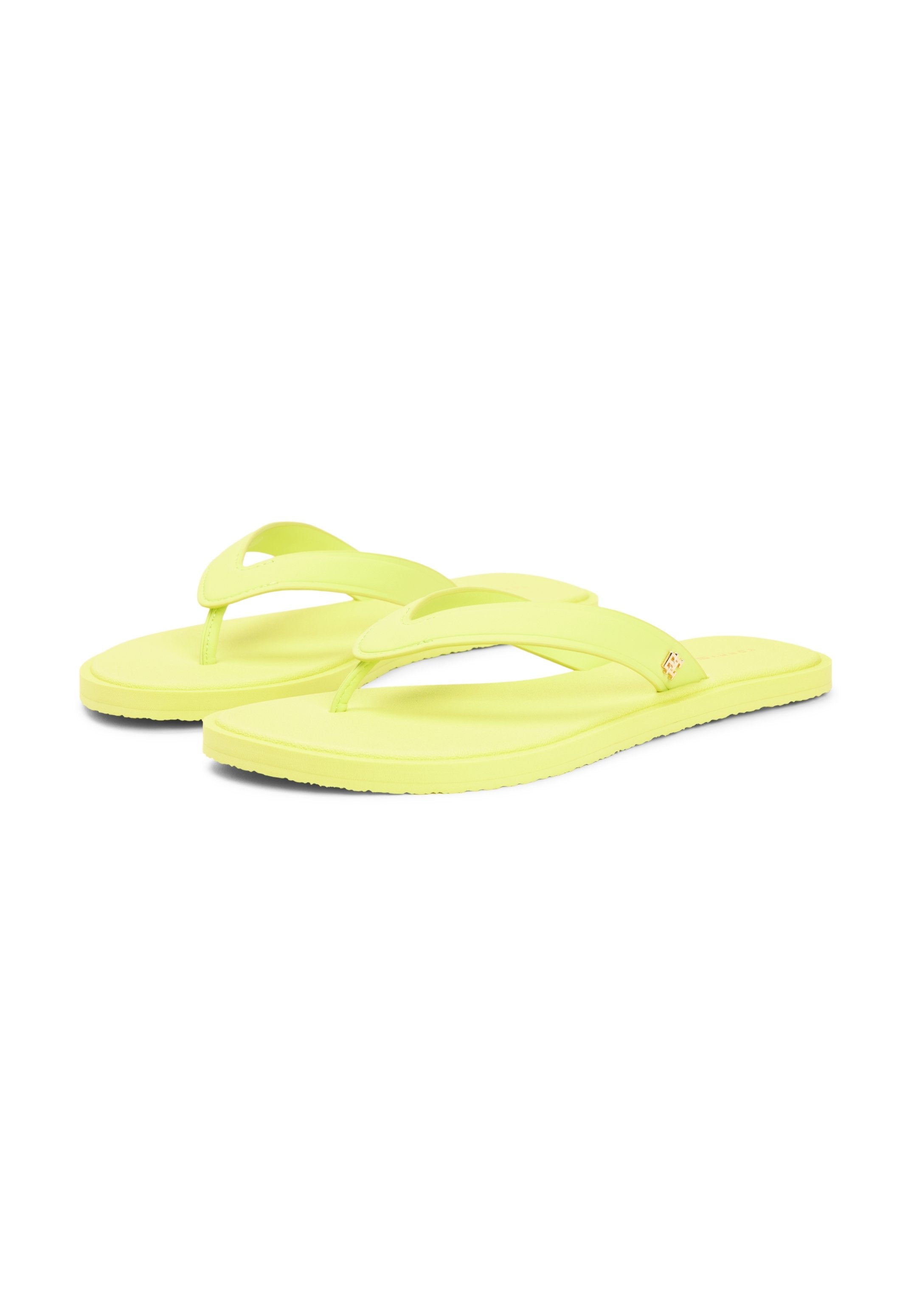 CHIC TH MONOGRAM FLIP-FLOPS - T-bar sandals - lime zing