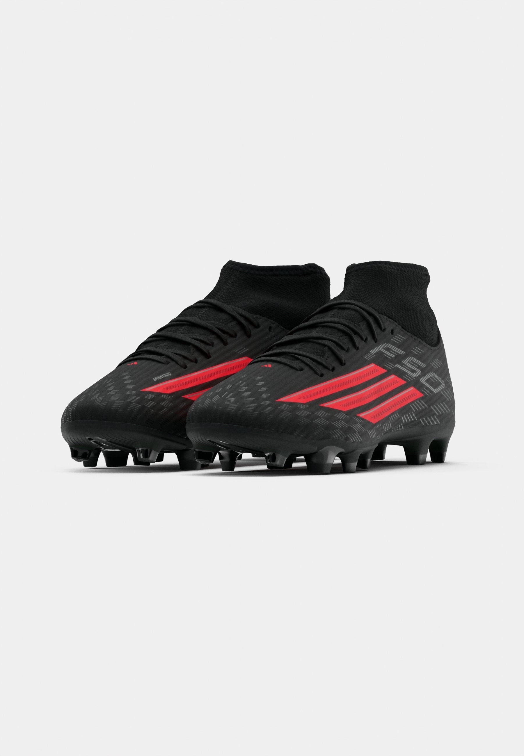 F50 CLUB MID CUT FIRM GROUND MULTI GROUND UNISEX - Football boots artificial grass - core black/lucid red
