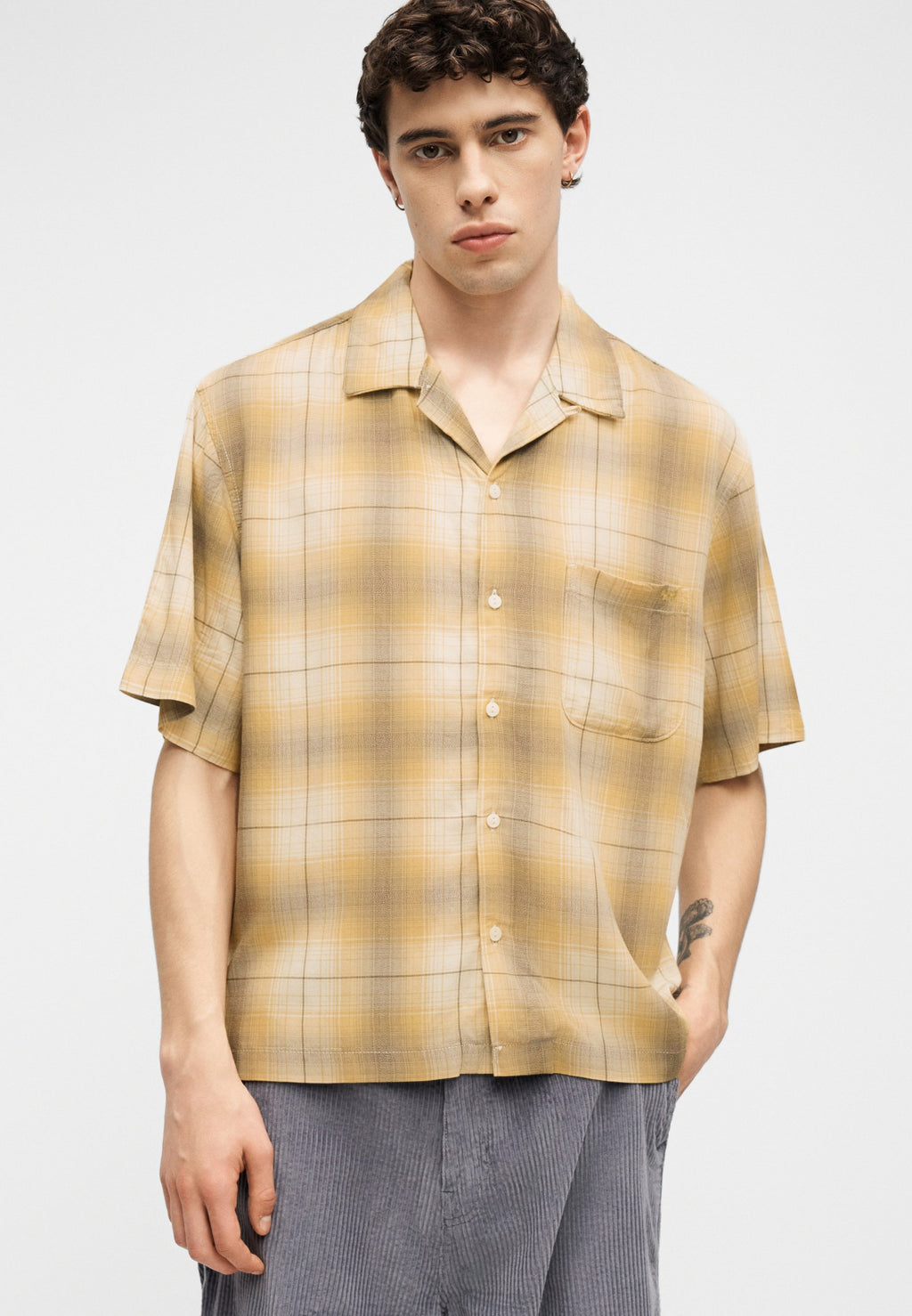 PLAID CAMP - Shirt - sesame/egret