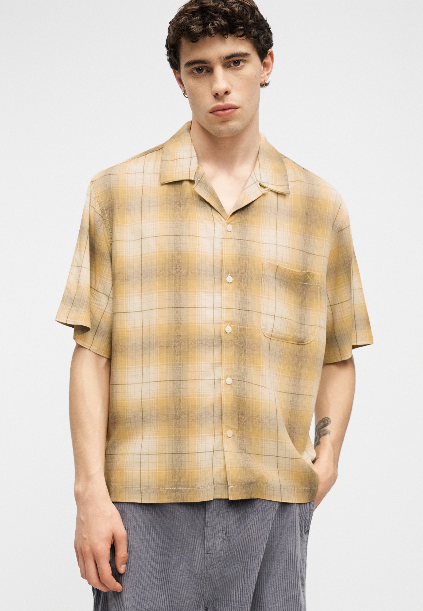 PLAID CAMP - Shirt - sesame/egret