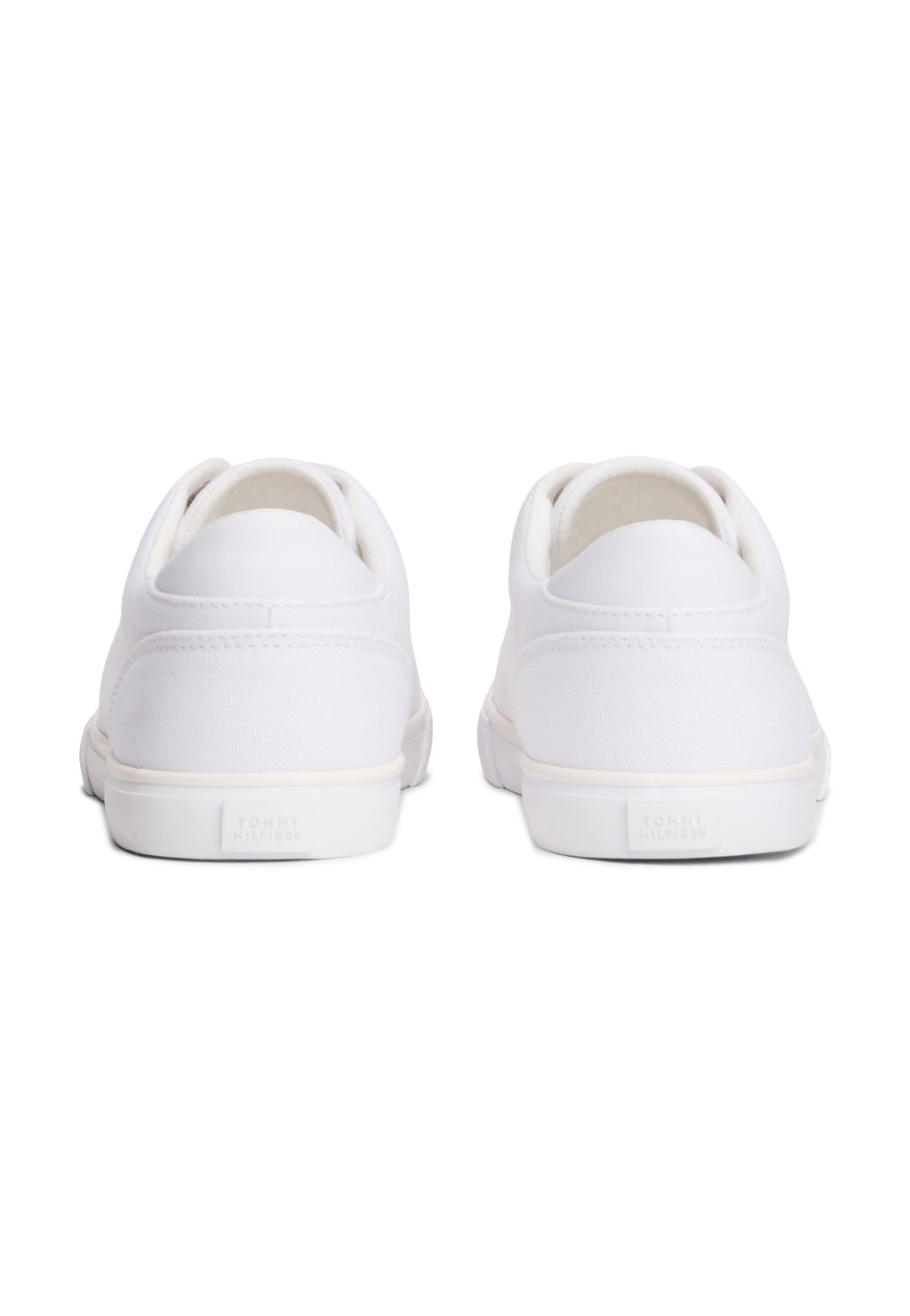 LOW PROFILE CANVAS LACE-UP TRAINERS - Trainers - white