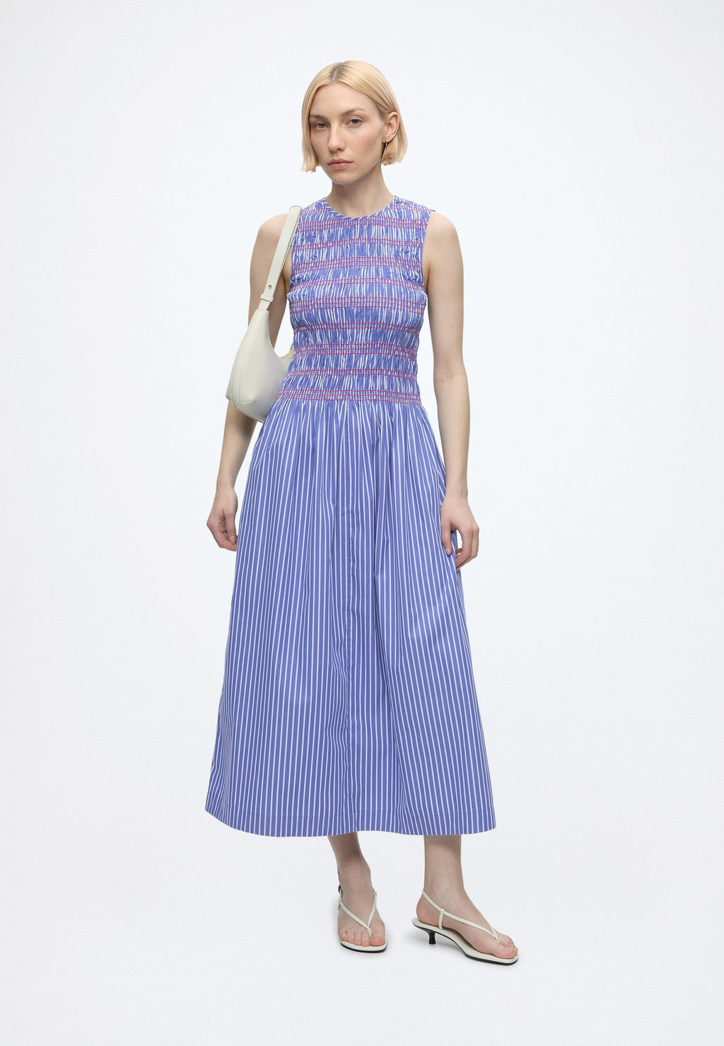 SMOCKING STRIPE MIDI  - Day dress - stacking stp/ verona blue