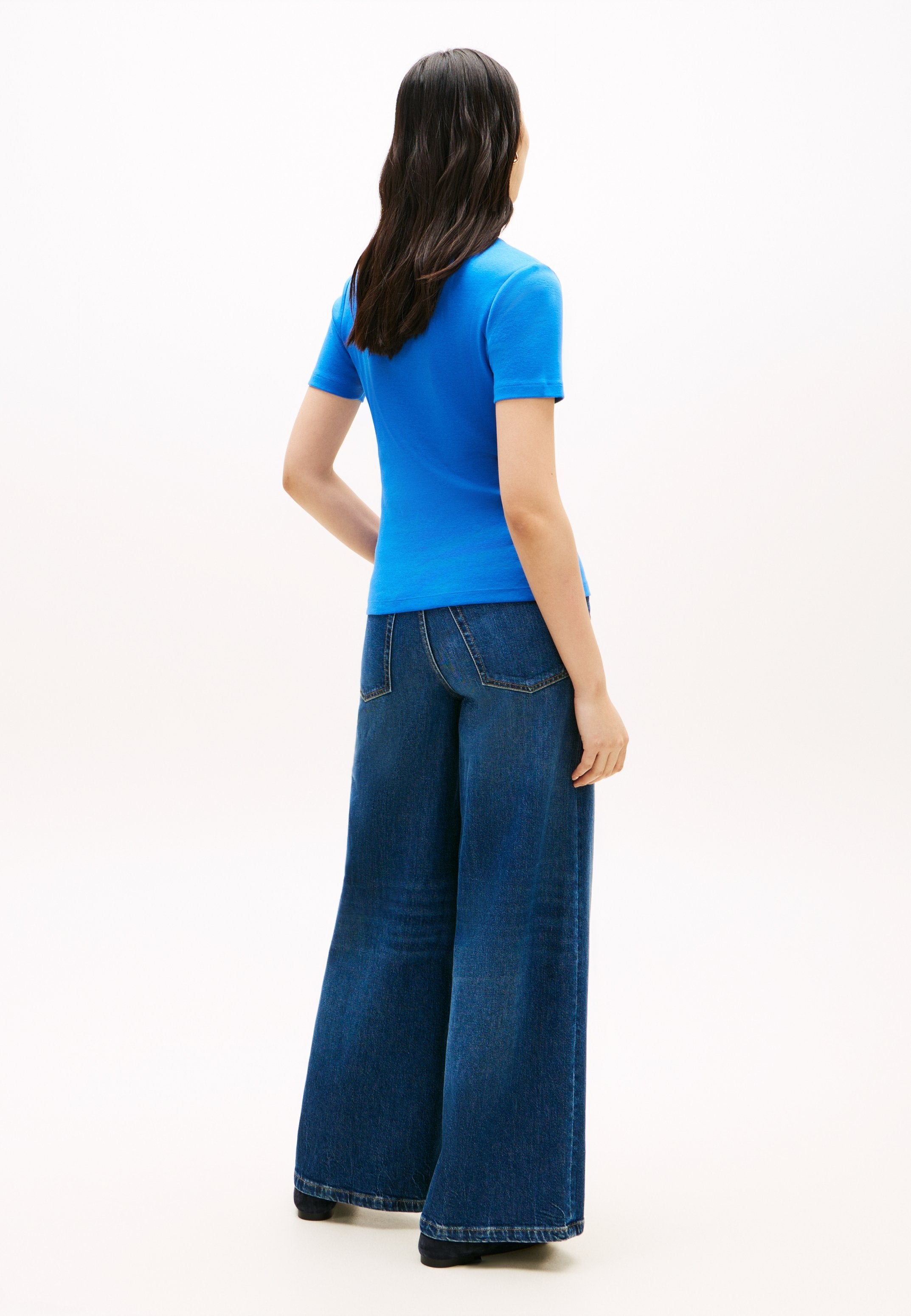 SLIM CODY V NECK - Basic T-shirt - blue orbit