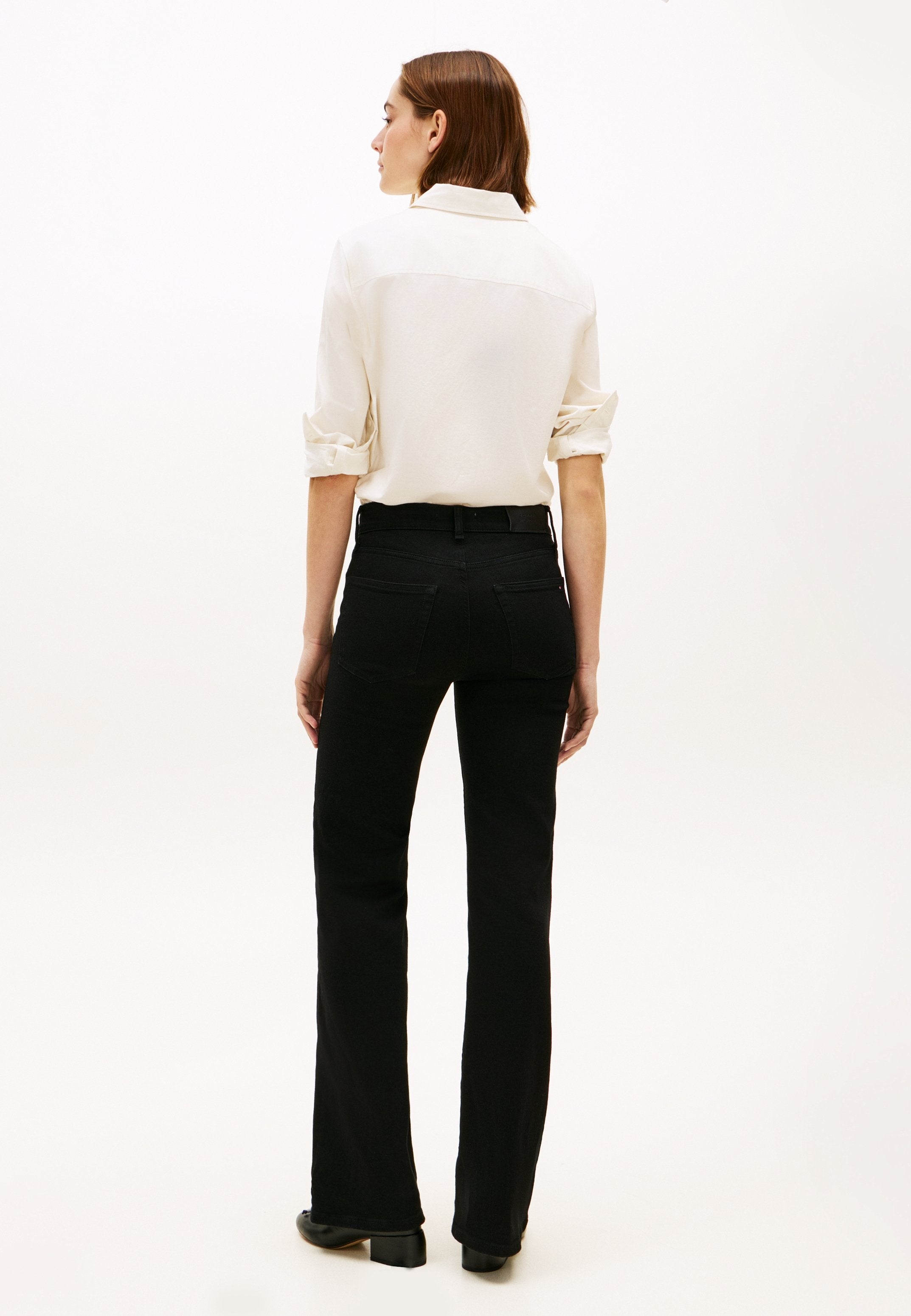 JEAN FLARE NOIR TAILLE MI-HAUTE - Jean flare - noir
