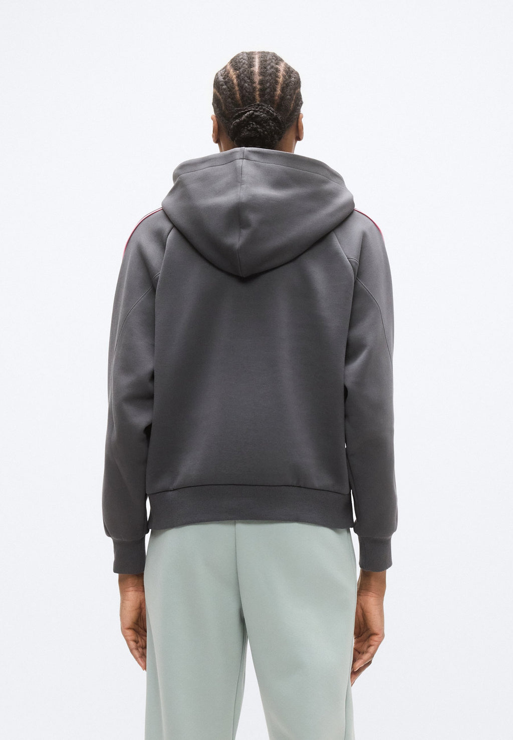 STADIUM - Hoodie - gris six/fleur tropicale/gris