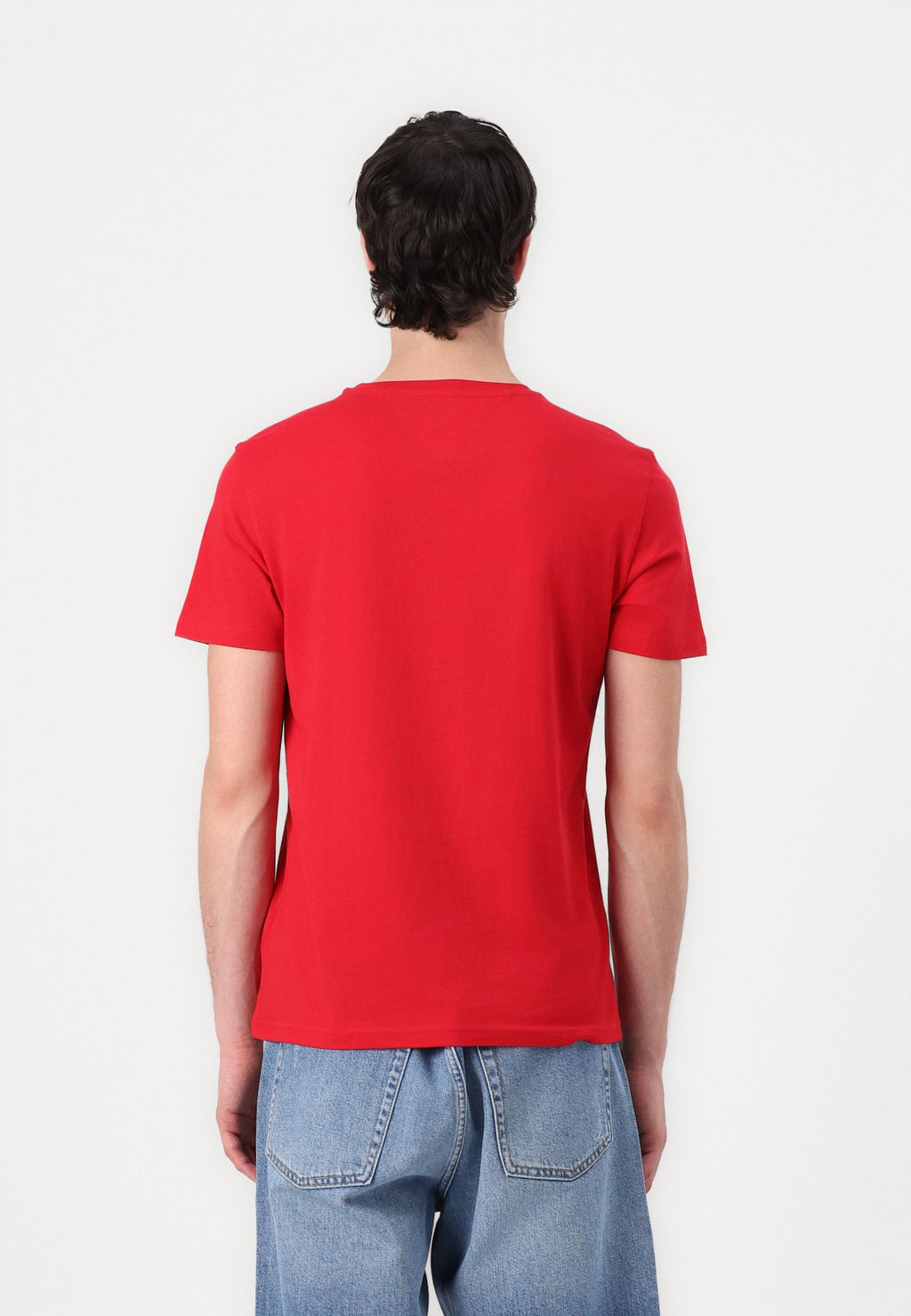 SLIM TEE  - Basic T-shirt - ecru/dark night navy/red