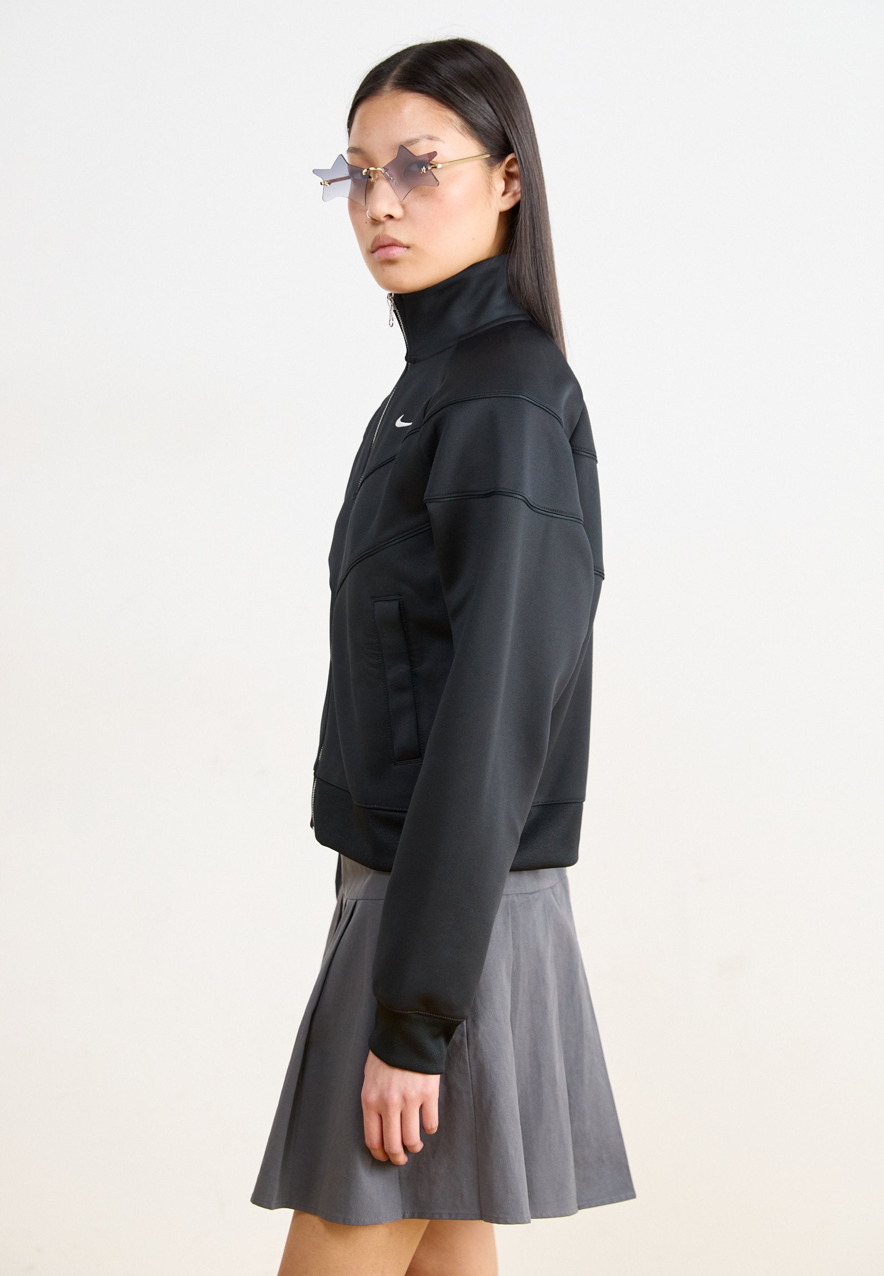 Training jacket - black white