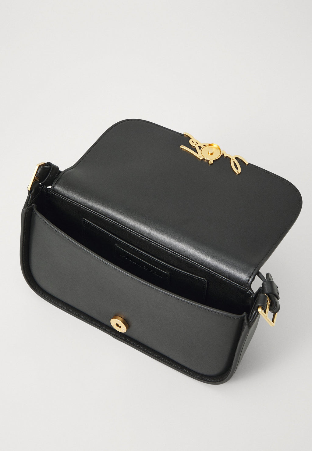 SIGNATURE CROSSBODY - Handbag - black/vibration gold